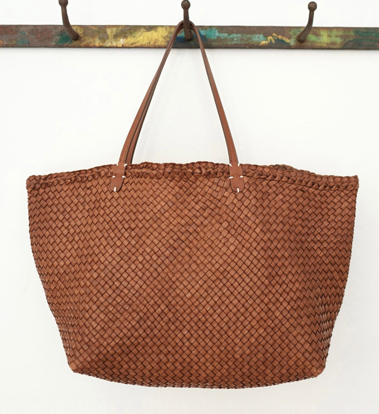 Massimo Palomba - Regina Tote: Woven in Cuoio or Plum