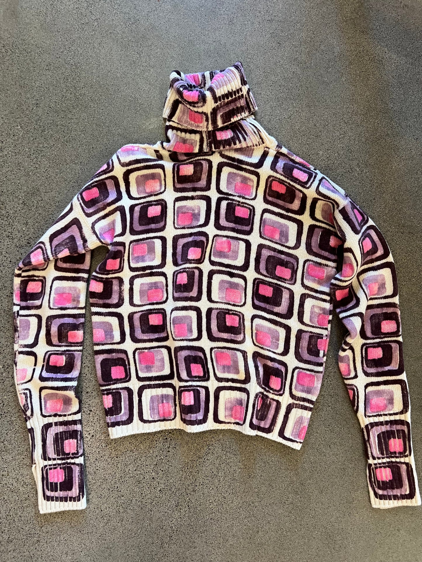 Printed Artworks - Mid Century Modern Print on  Cashmere Turtleneck