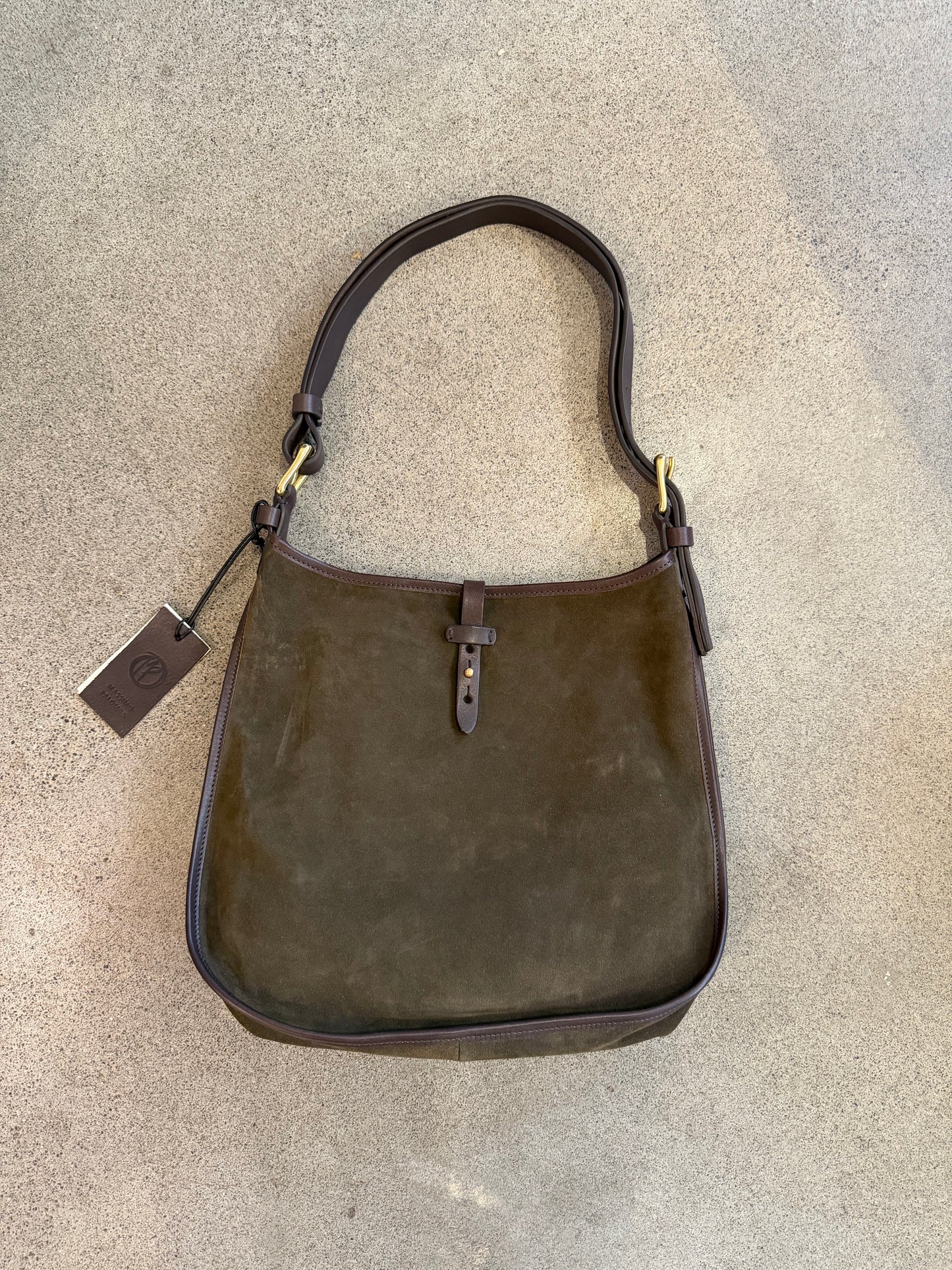 Massimo Palomba - Elodie Suede Tote in Ebano or Olive