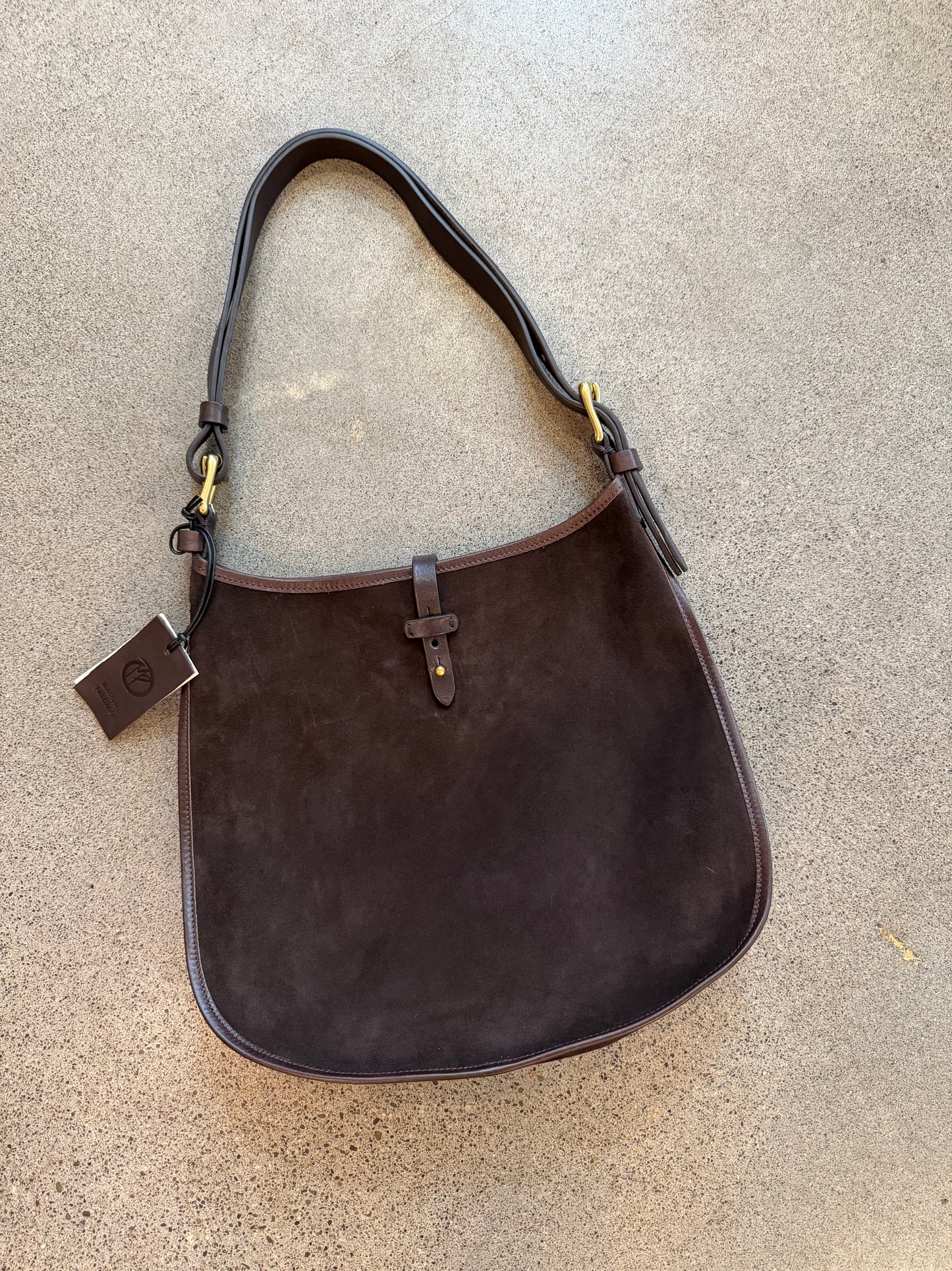 Massimo Palomba - Elodie Suede Tote in Ebano or Olive