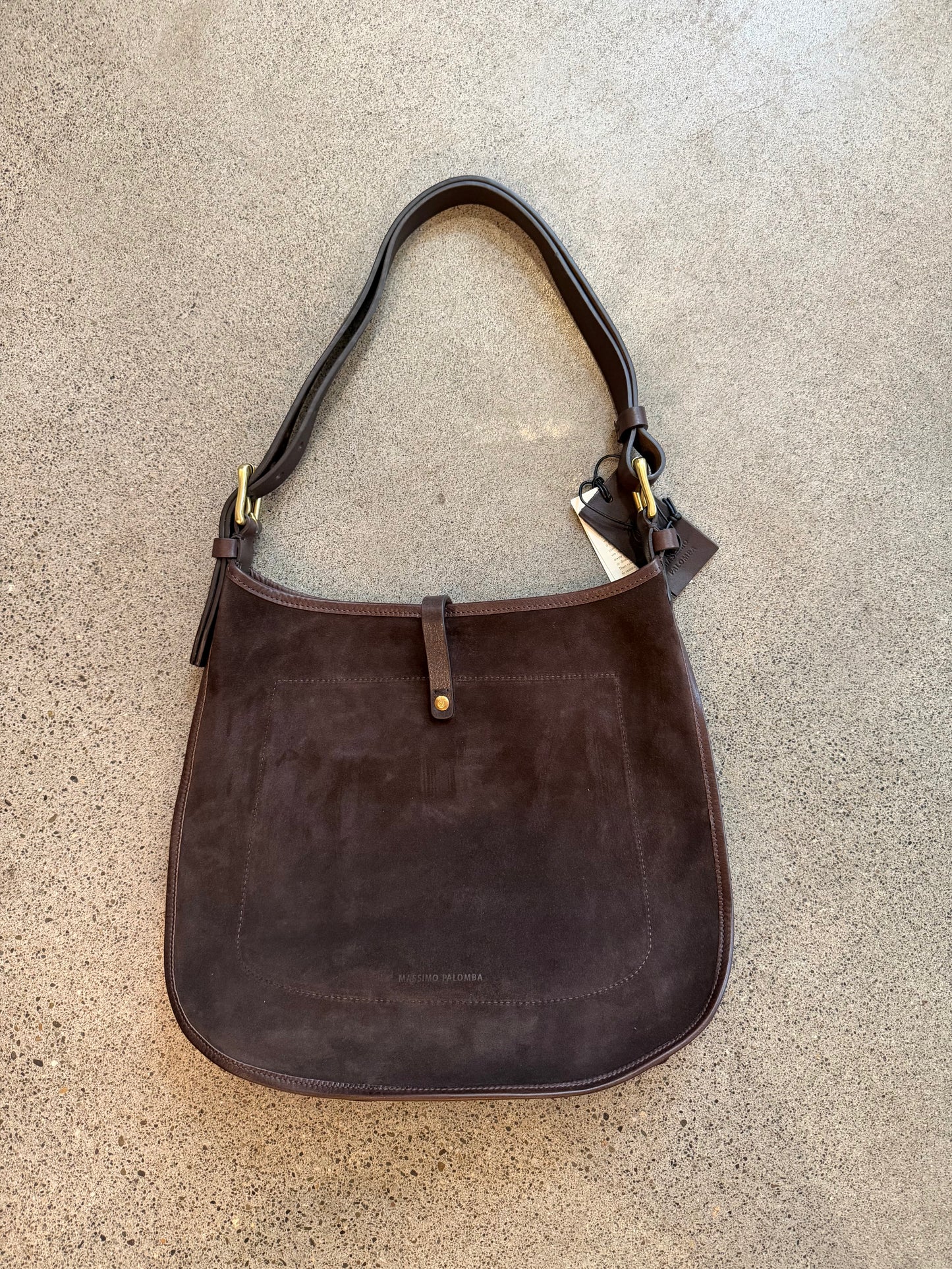 Massimo Palomba - Elodie Suede Tote in Ebano or Olive