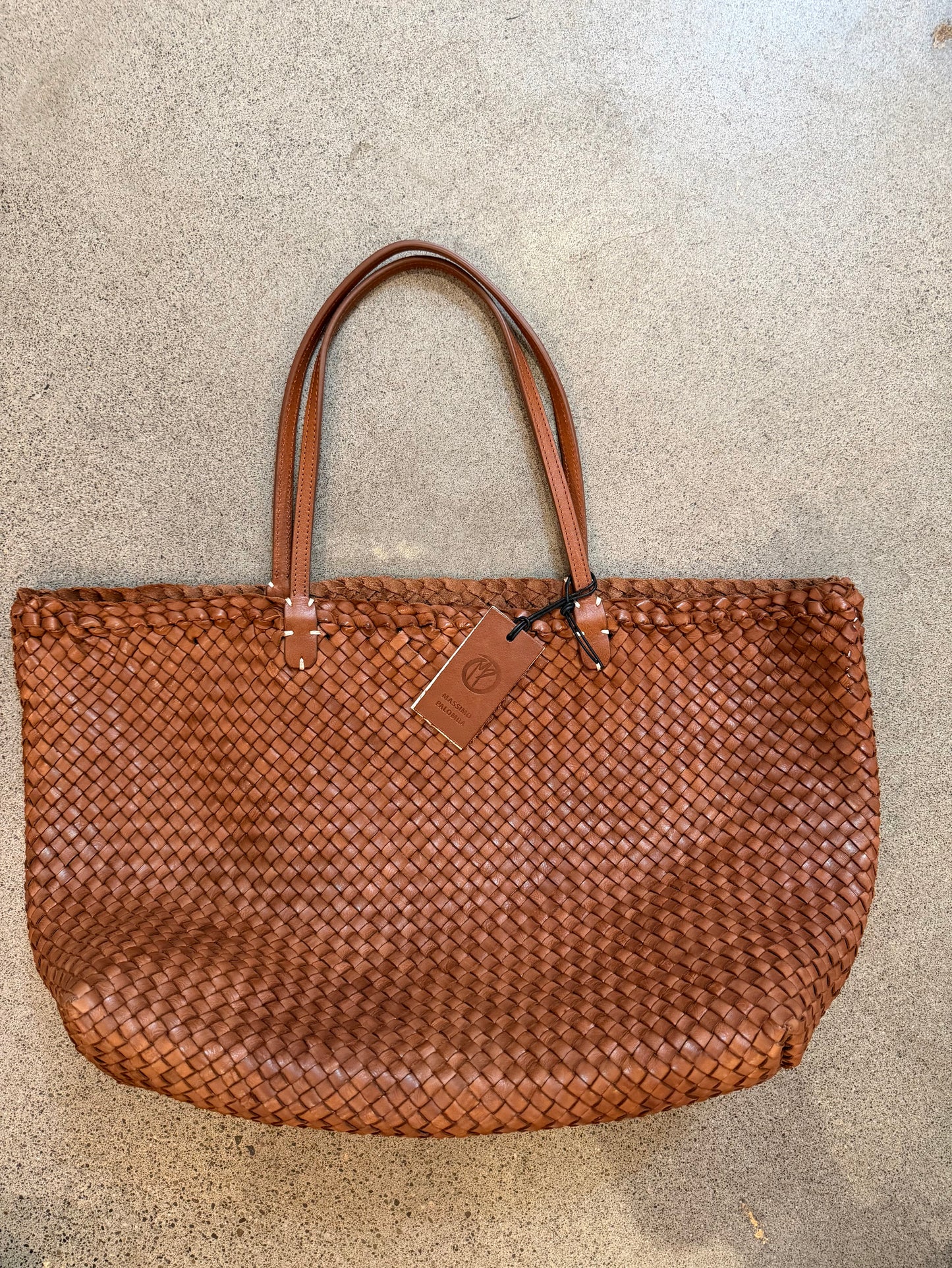 Massimo Palomba - Regina Tote: Woven in Cuoio or Plum