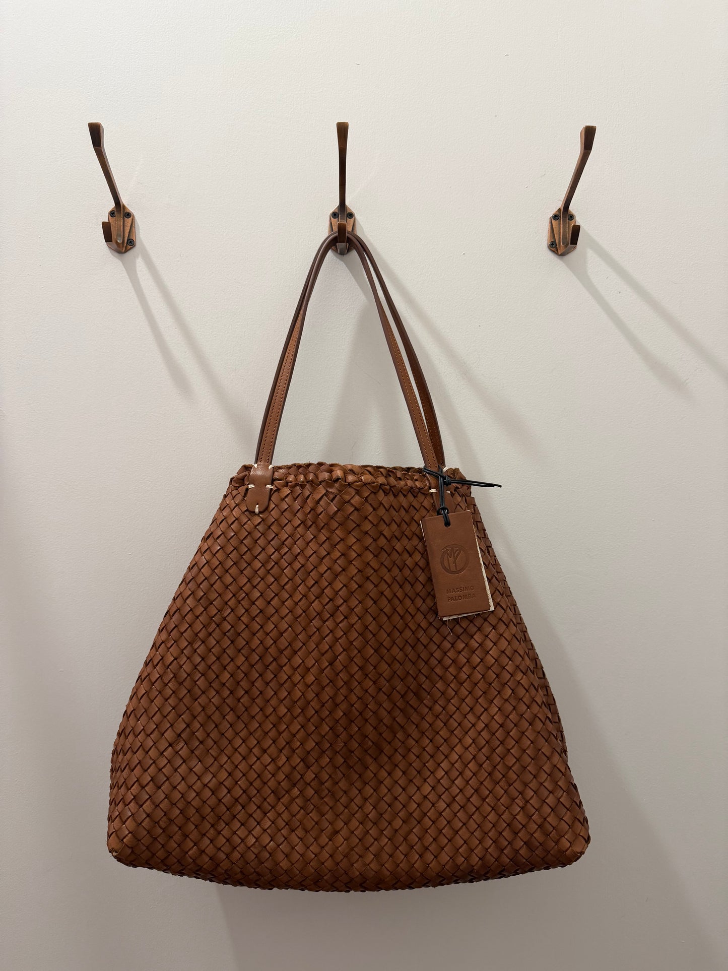 Massimo Palomba - Regina Tote: Woven in Cuoio or Plum
