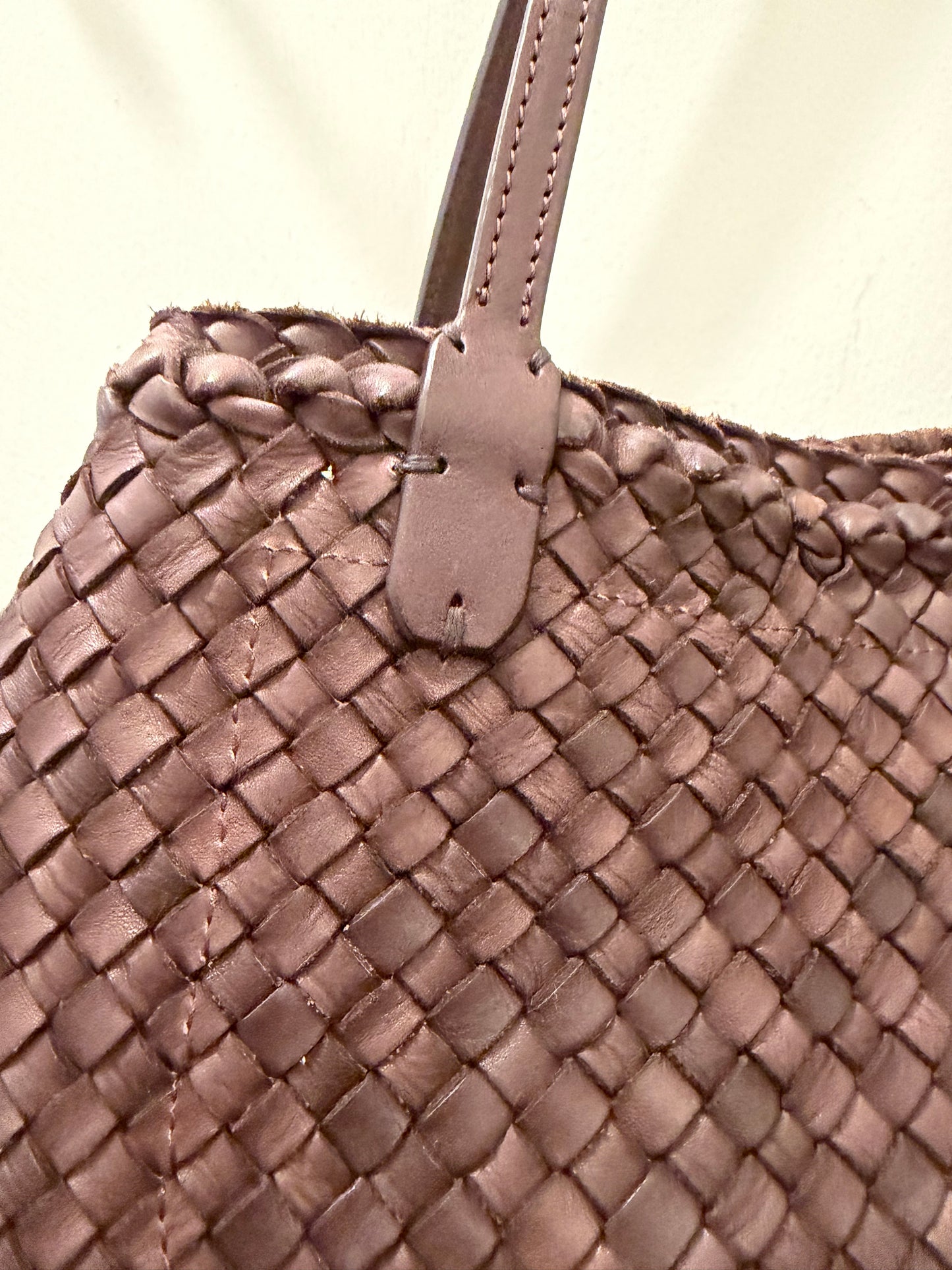 Massimo Palomba - Regina Tote: Woven in Cuoio or Plum