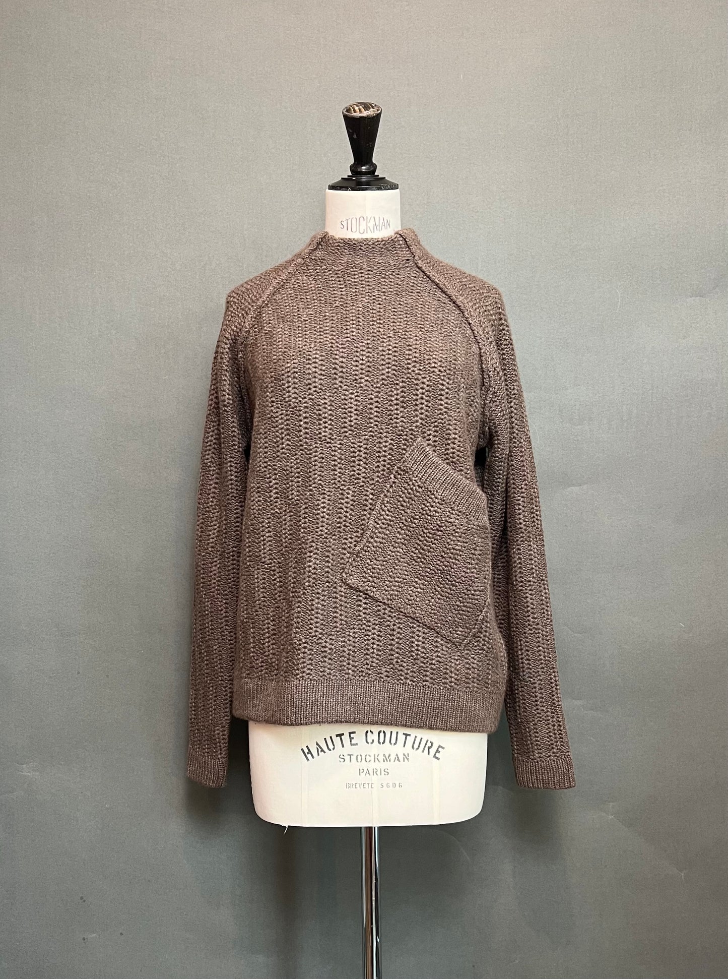 Aleksandr Manamis - High Collar Shelley Sweater in Nature Brown