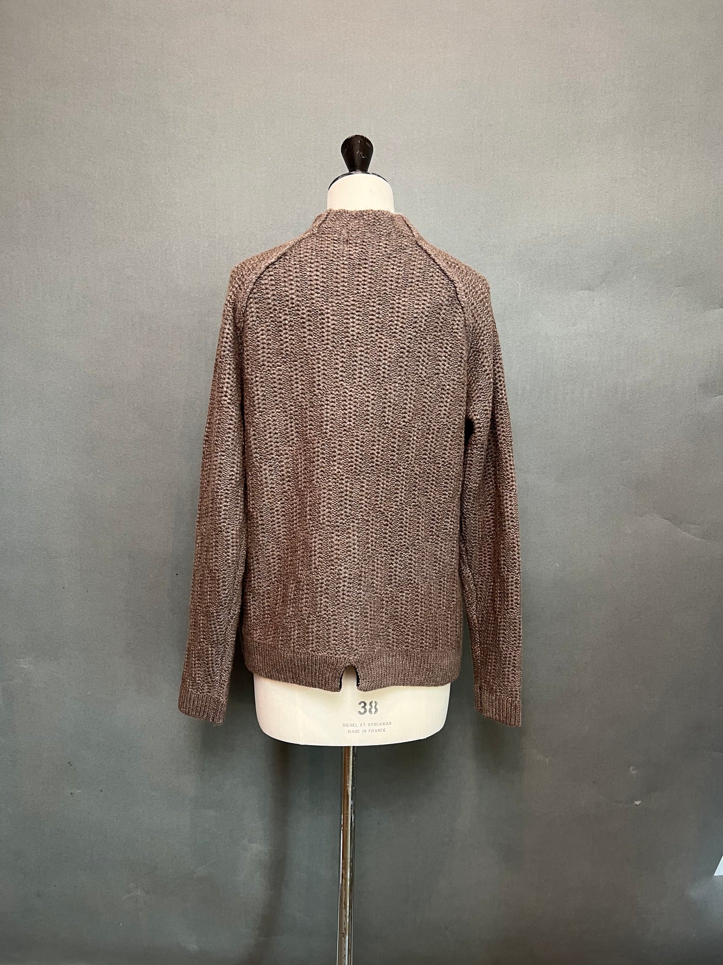 Aleksandr Manamis - High Collar Shelley Sweater in Nature Brown