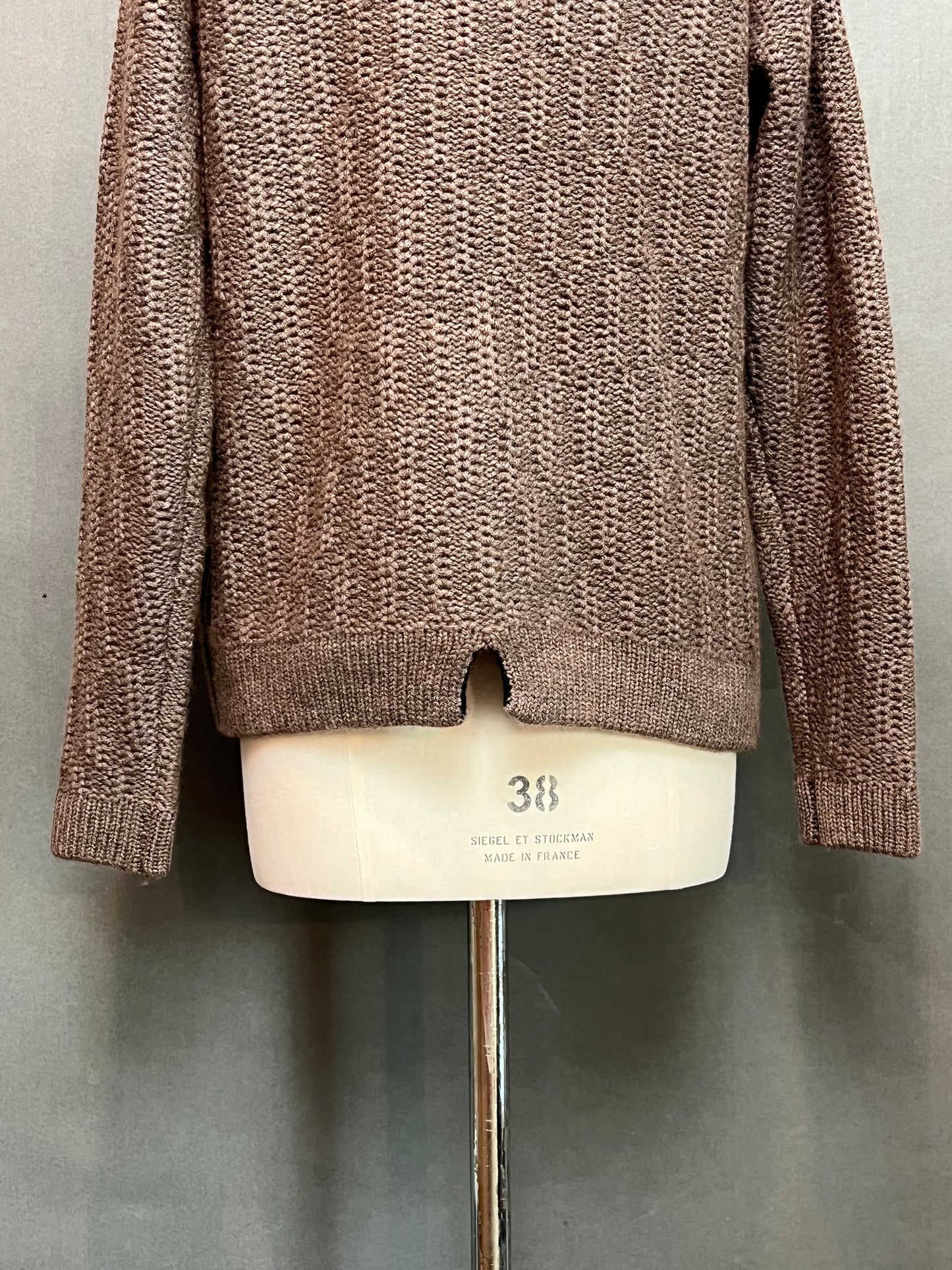 Aleksandr Manamis - High Collar Shelley Sweater in Nature Brown