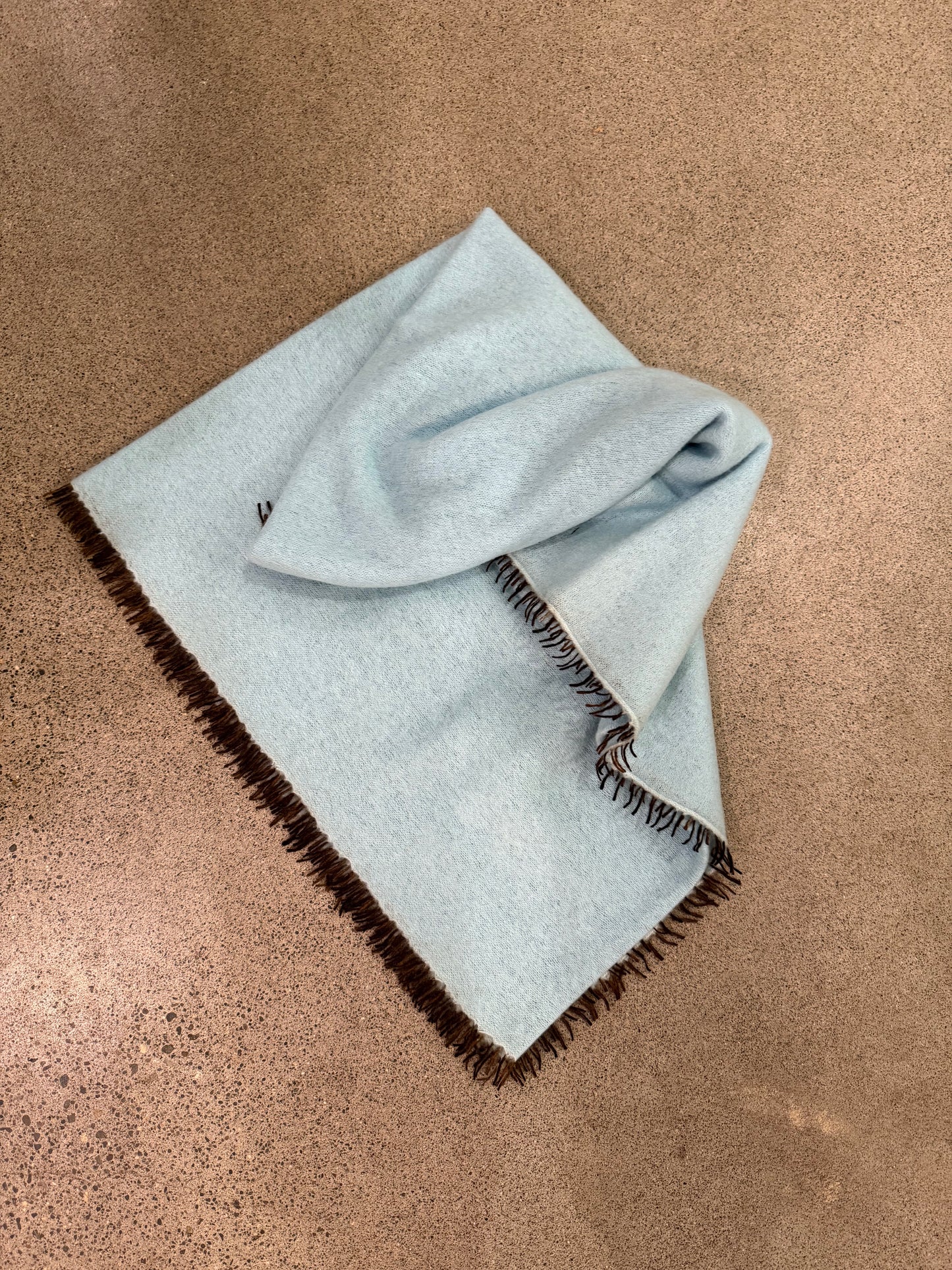 KAS - 28" x 74" Solid Cashmere with Colored Fringe