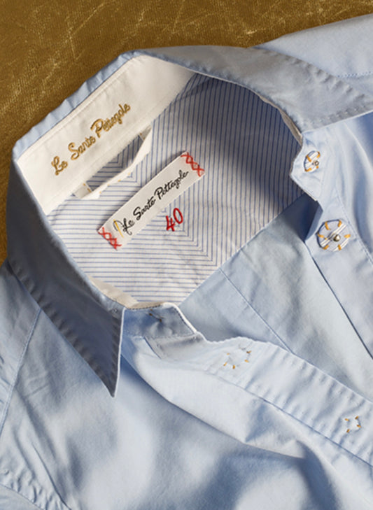 Le Sarte Pettegole - Classic Shirt in white or light blue