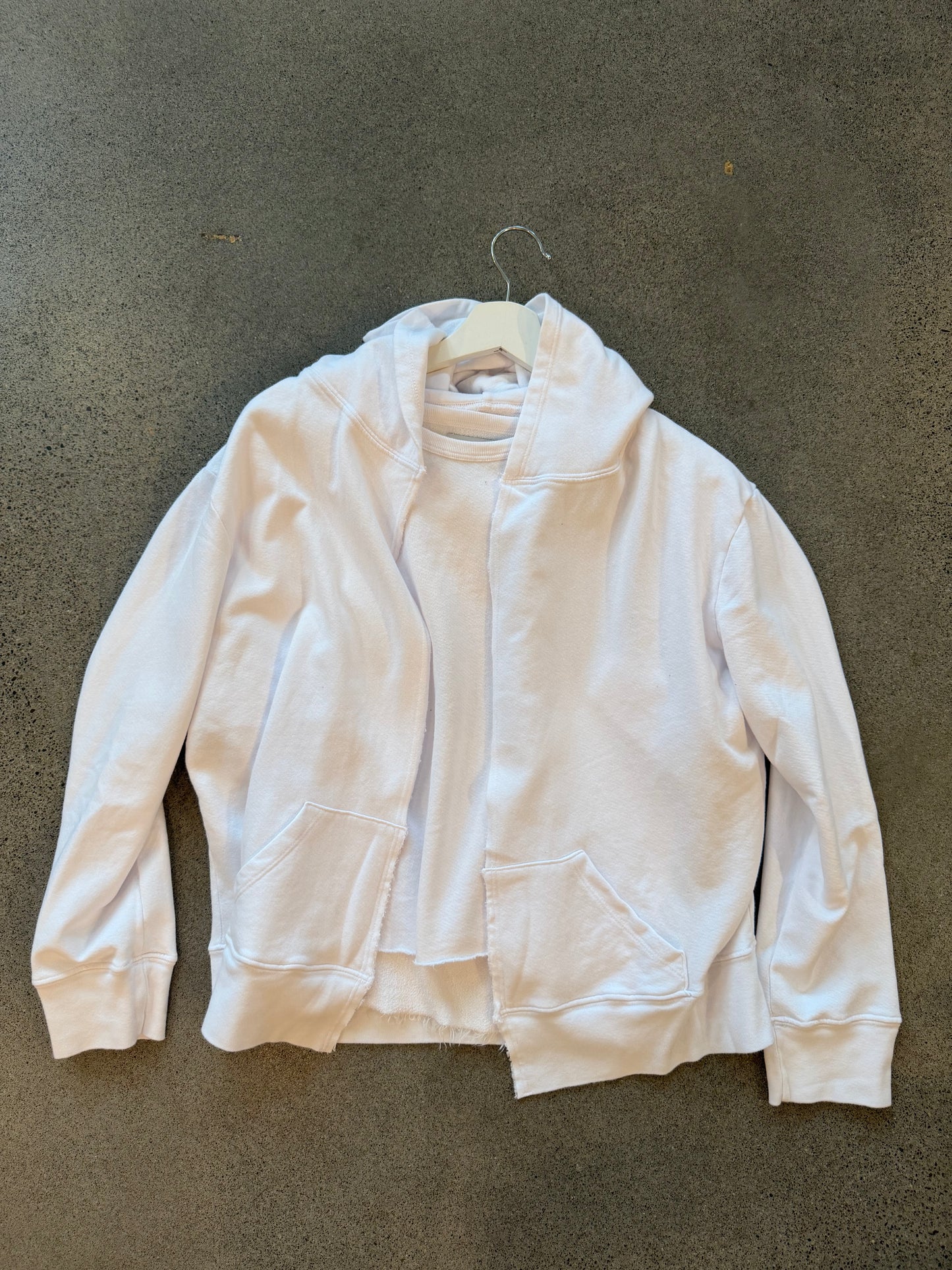 Revel - French Terry Open Hoodie in black or white