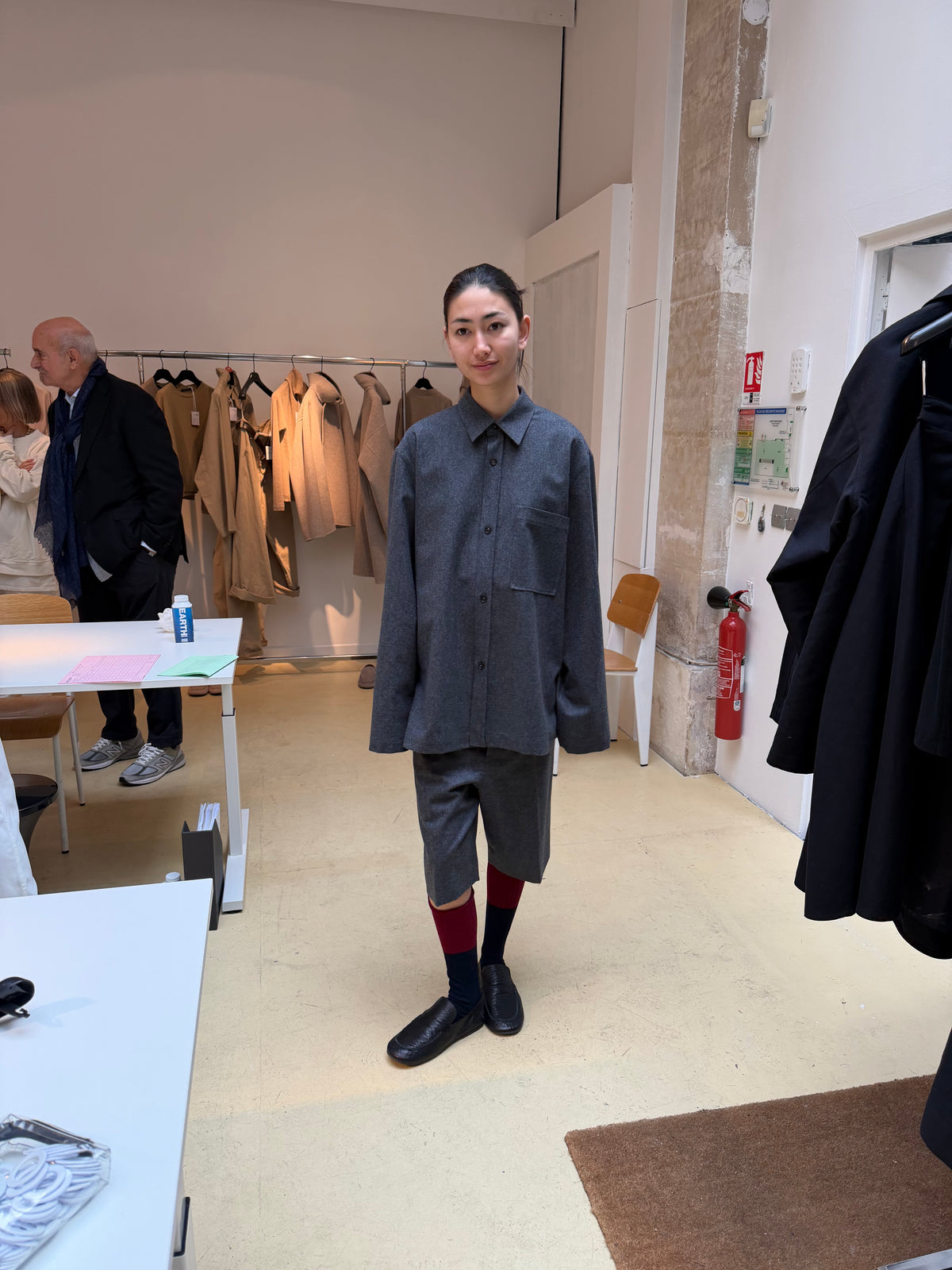 Sofie D'Hoore - Barit Work Shirt in Grey Wool