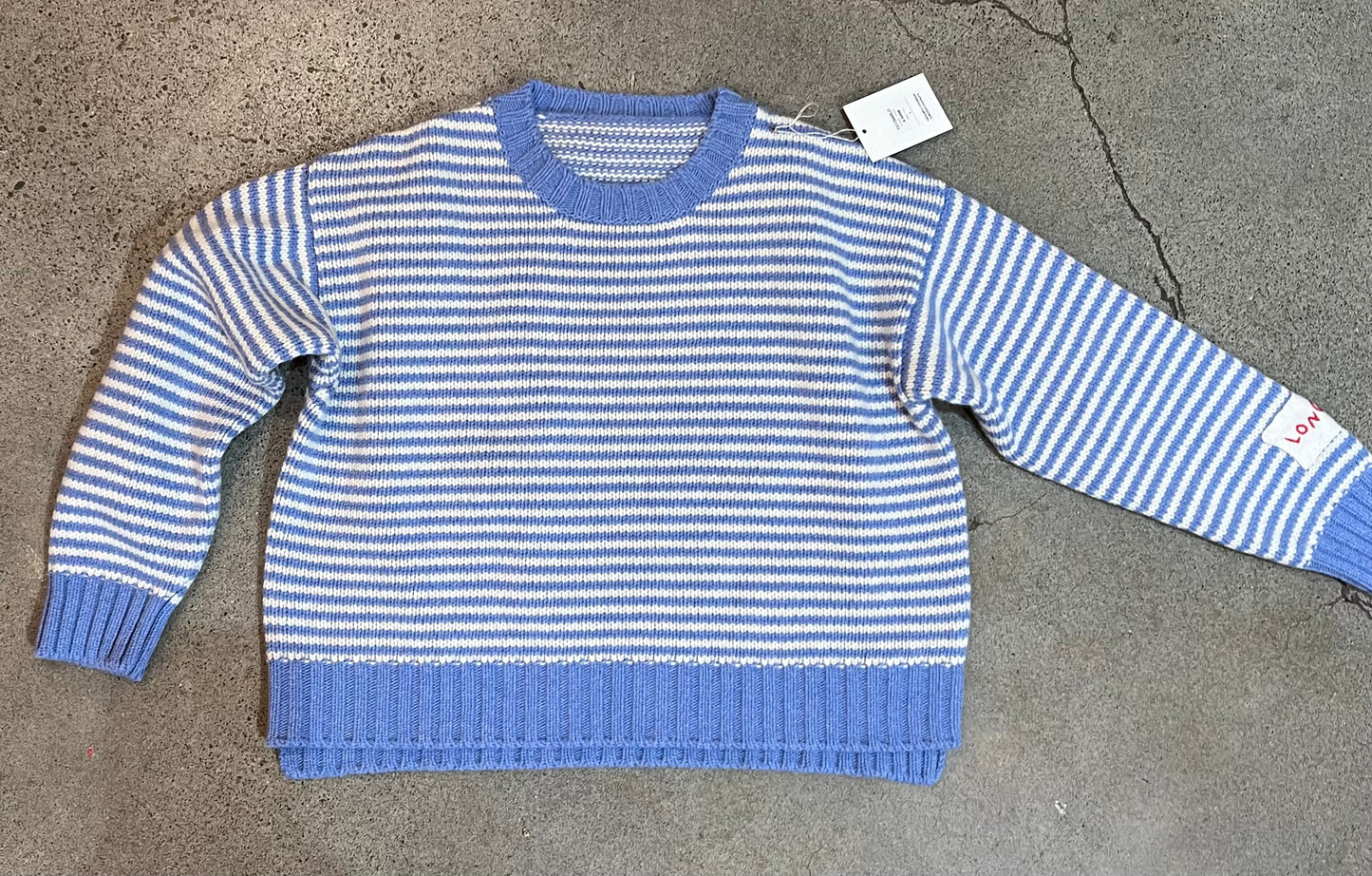 Longo - Cropped Sky Pullover(Large)