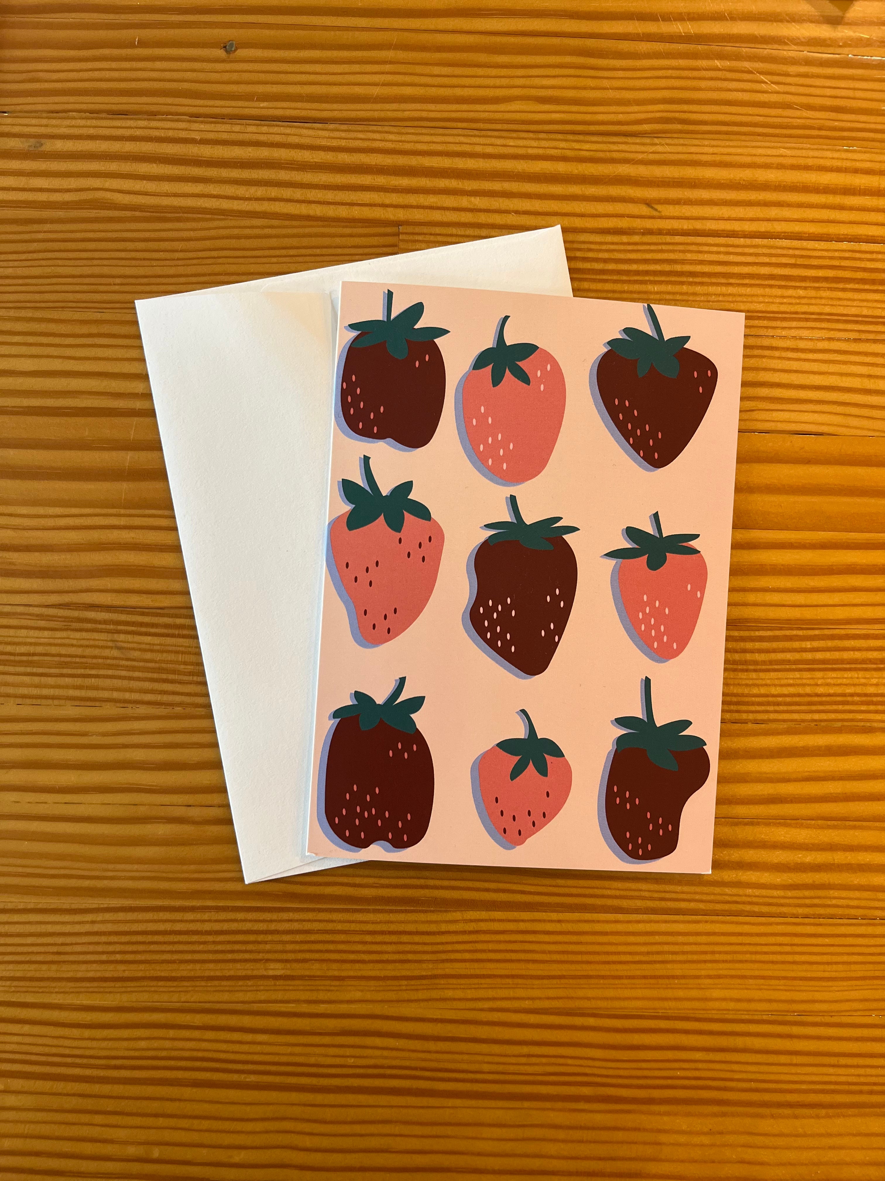 Evil Twin Designs - Chocolate Strawberry Card – Nido Seattle