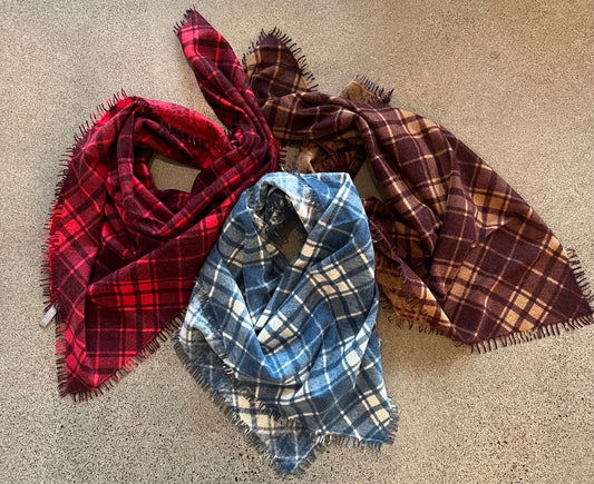 KAS Cashmere Plaid Bandanas