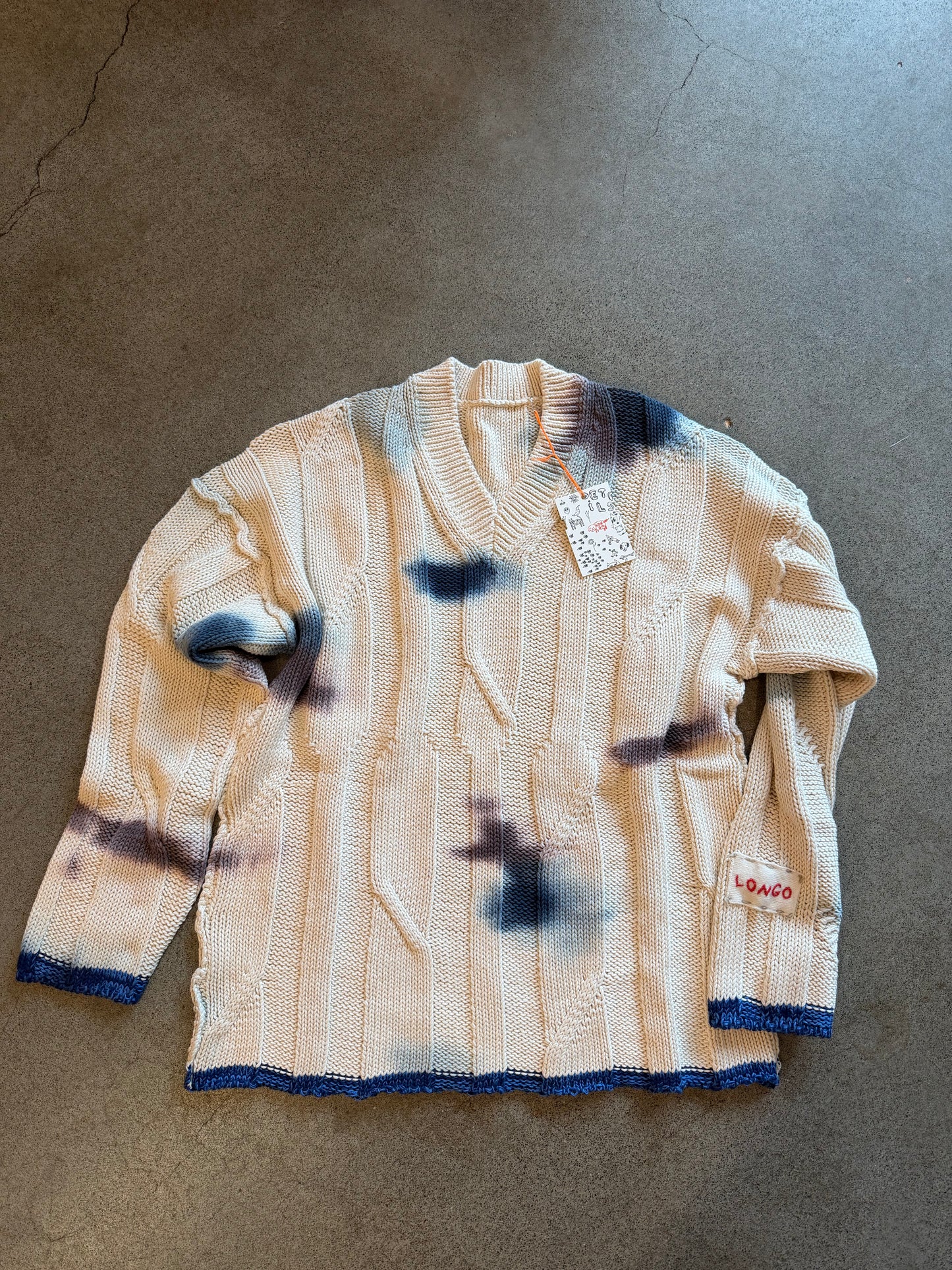 Longo - Cotton Splat Vneck