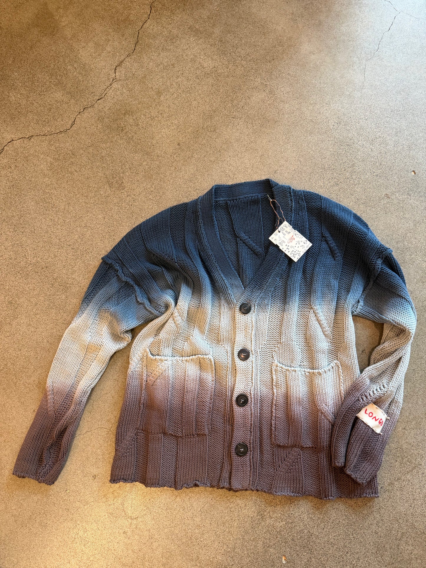 Longo - Ombrè Cotton Cardigan - Unisex