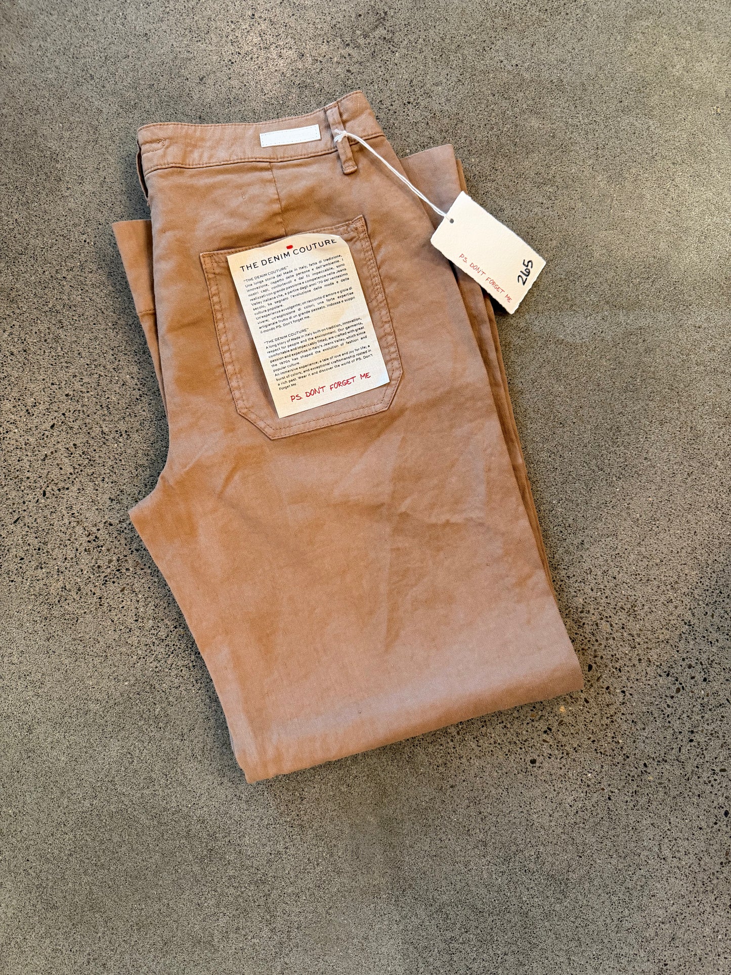 PS Don't Forget me - Eva Palazzo Cropped in Nocciola
