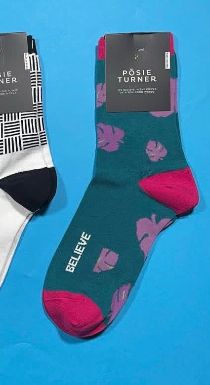 Pōsie Turner - Believe Crew Socks