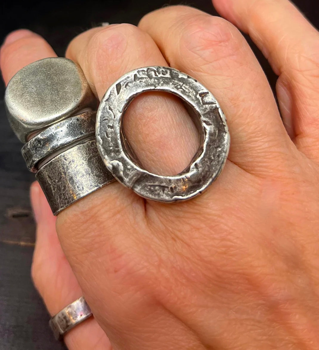 Infini /oxidized Sterling Silver Ring