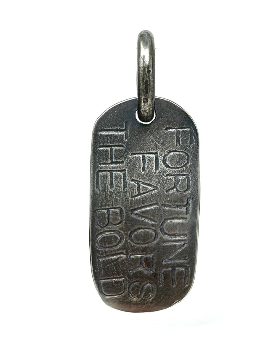 Shannon Koszyk - Sterling Silver Fortune Dog Tag Pendant