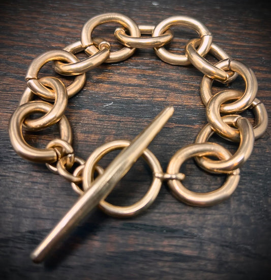 Shannon Koszyk - Chunky Bronze Chain Link Bracelet