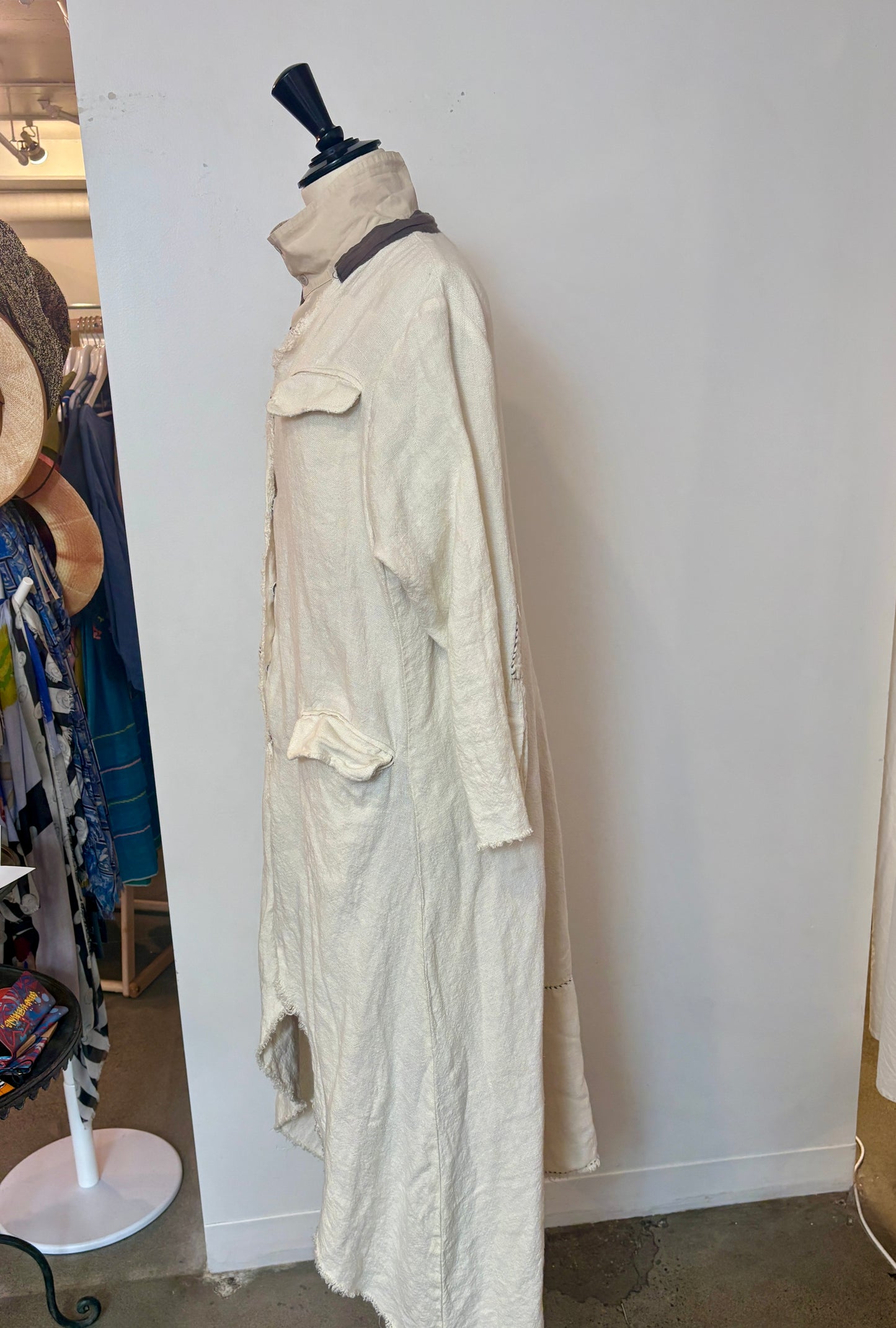 Magnolia Pearl - White Linen Duster Jacket