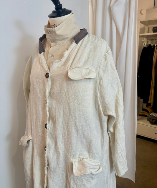 Magnolia Pearl - White Linen Duster Jacket