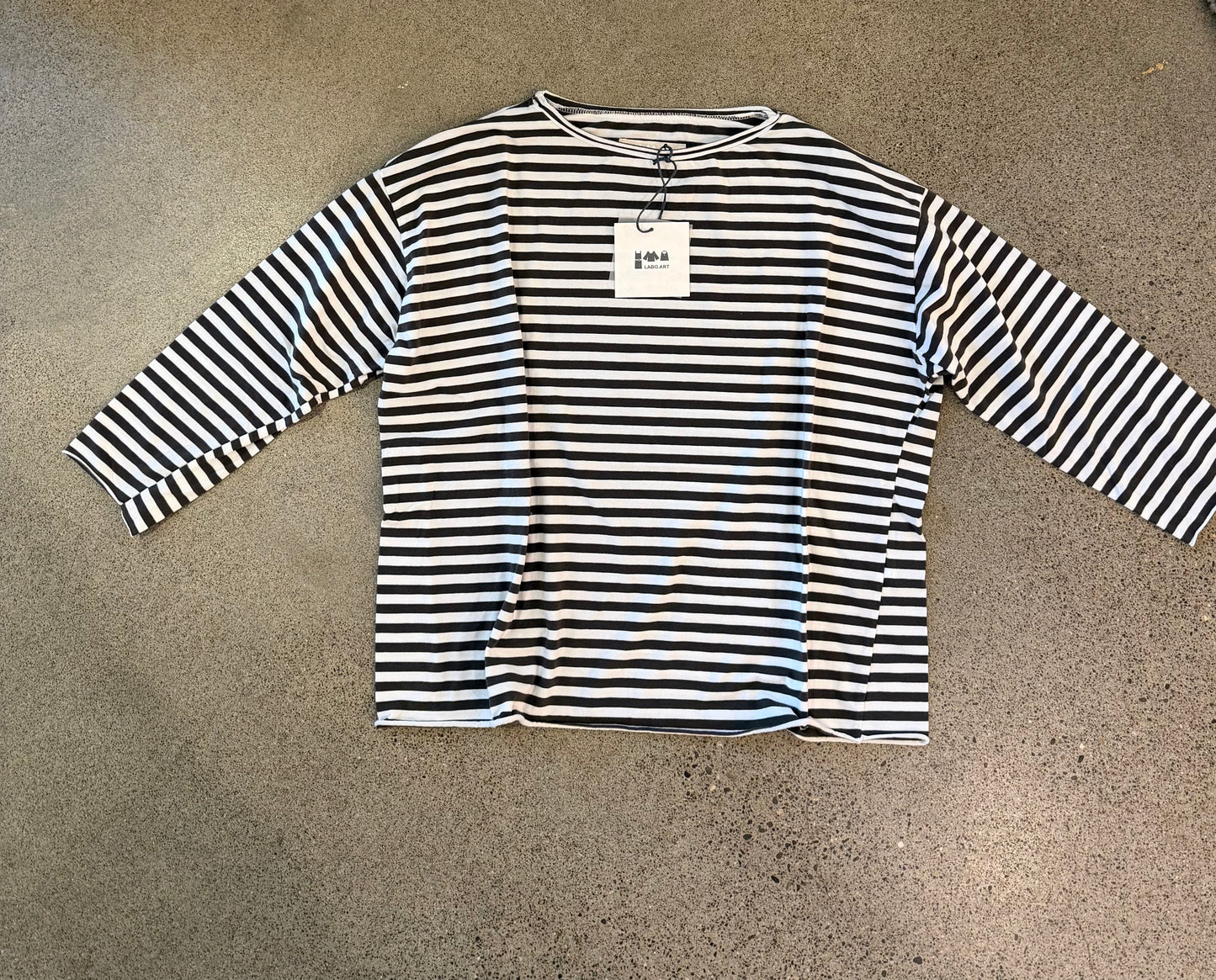 Labo Art- Lolita  Dark Stipe Tee in White or Ivory