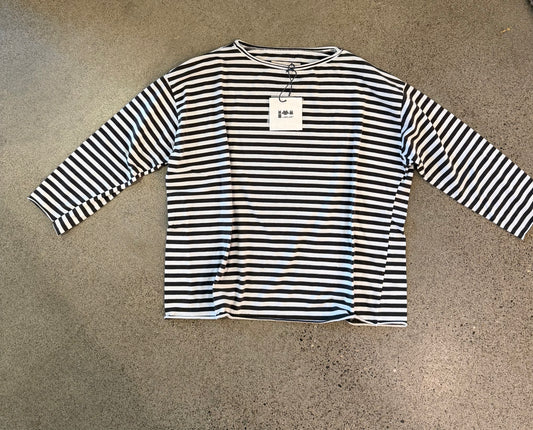 Labo Art- Lolita  Dark Stipe Tee in White or Ivory