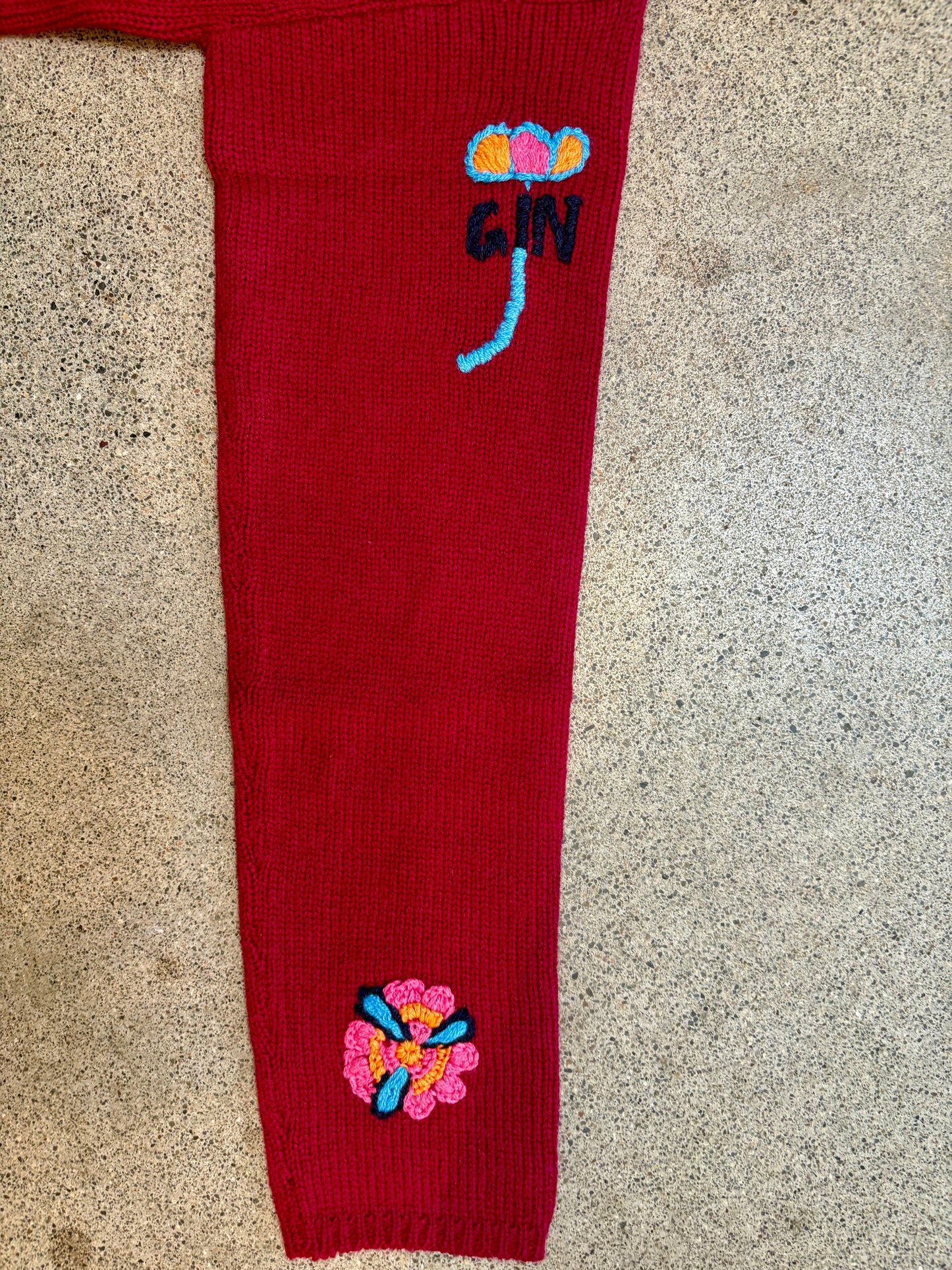 Happy Sheep - Ruby Floral Embroidery Pullover