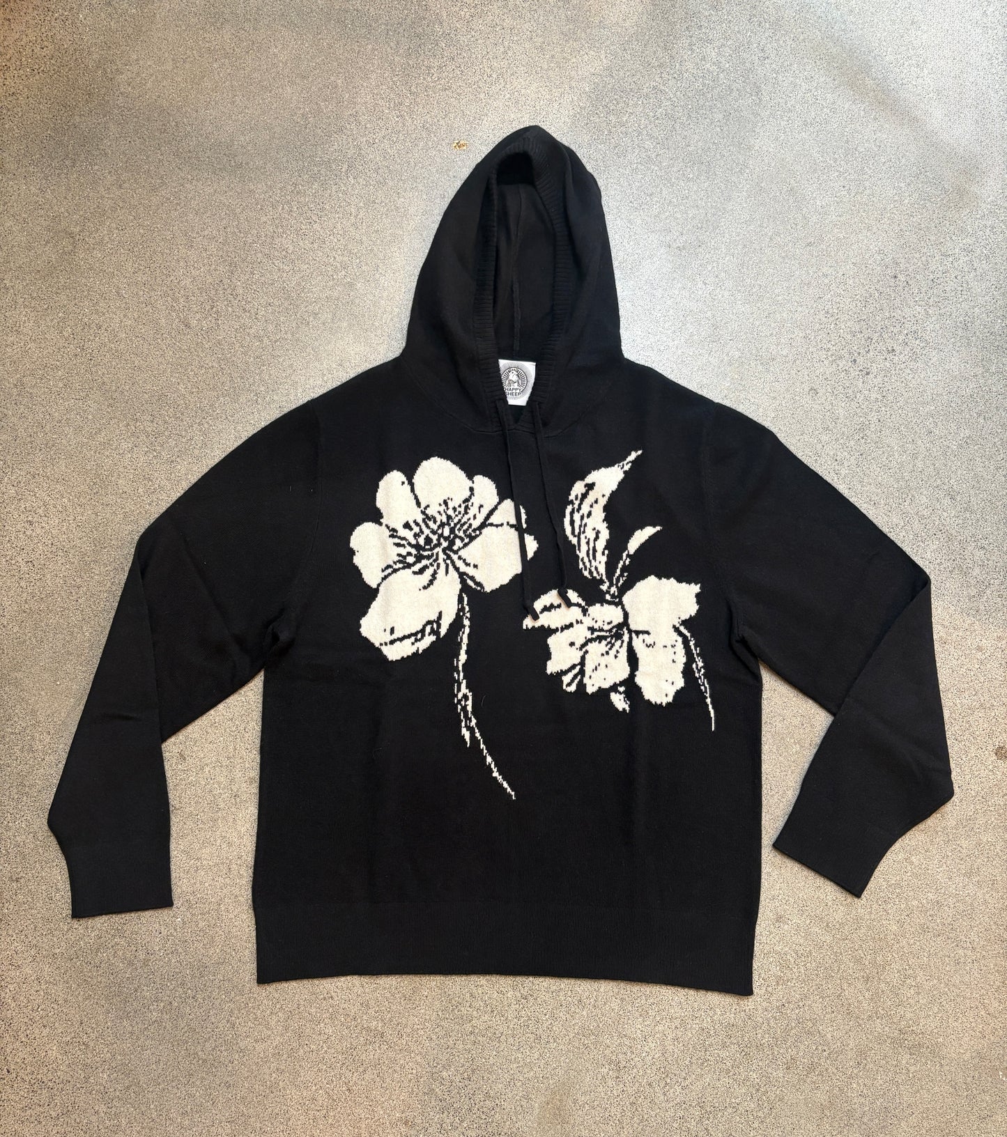 Happy Sheep - CashWool Floral Hoodie