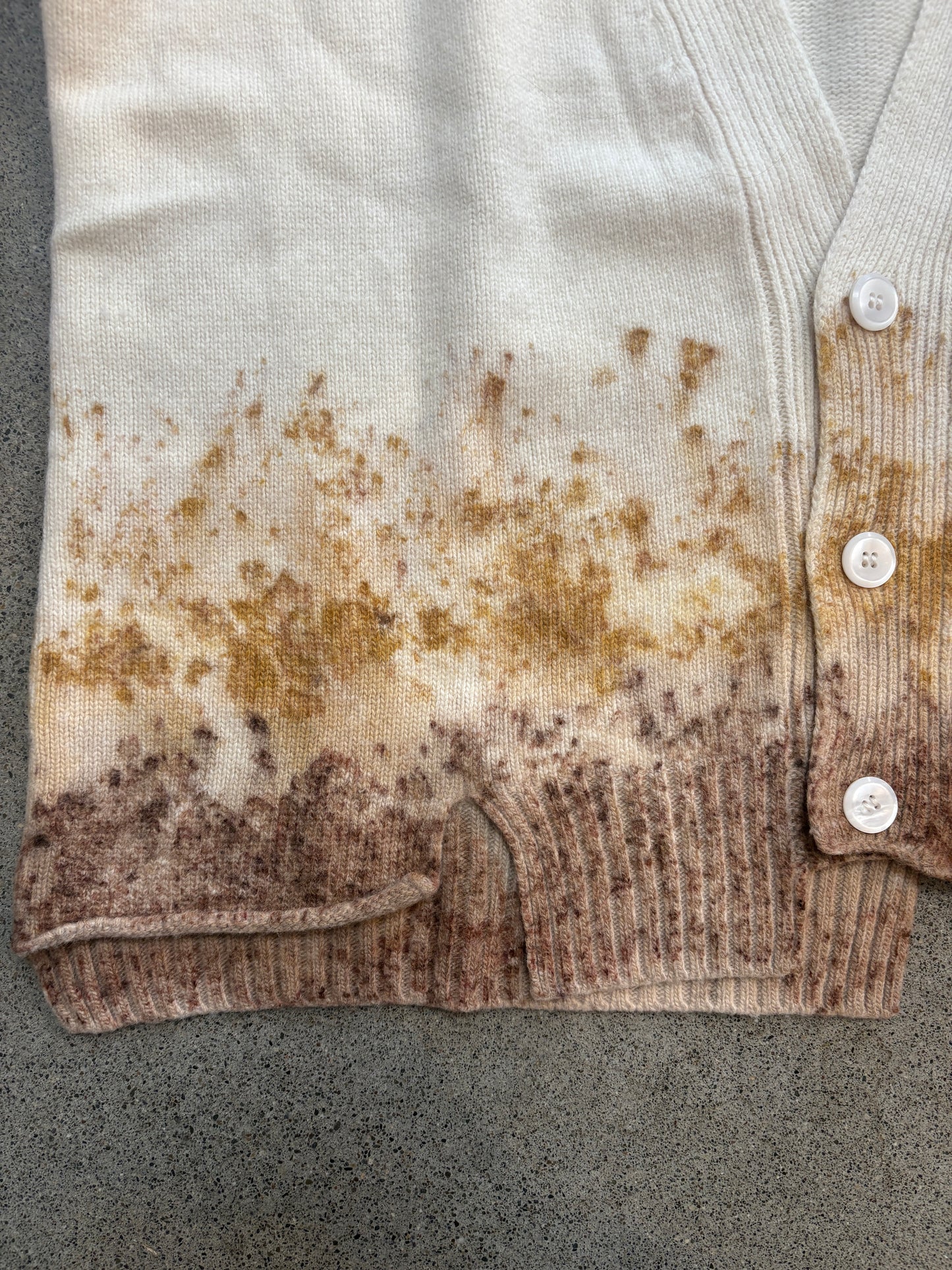Pintorie - Coffee & Cream Button Cardigan