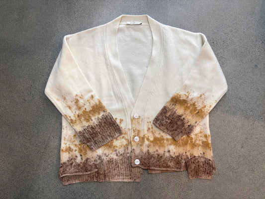 Pintorie - Coffee & Cream Button Cardigan