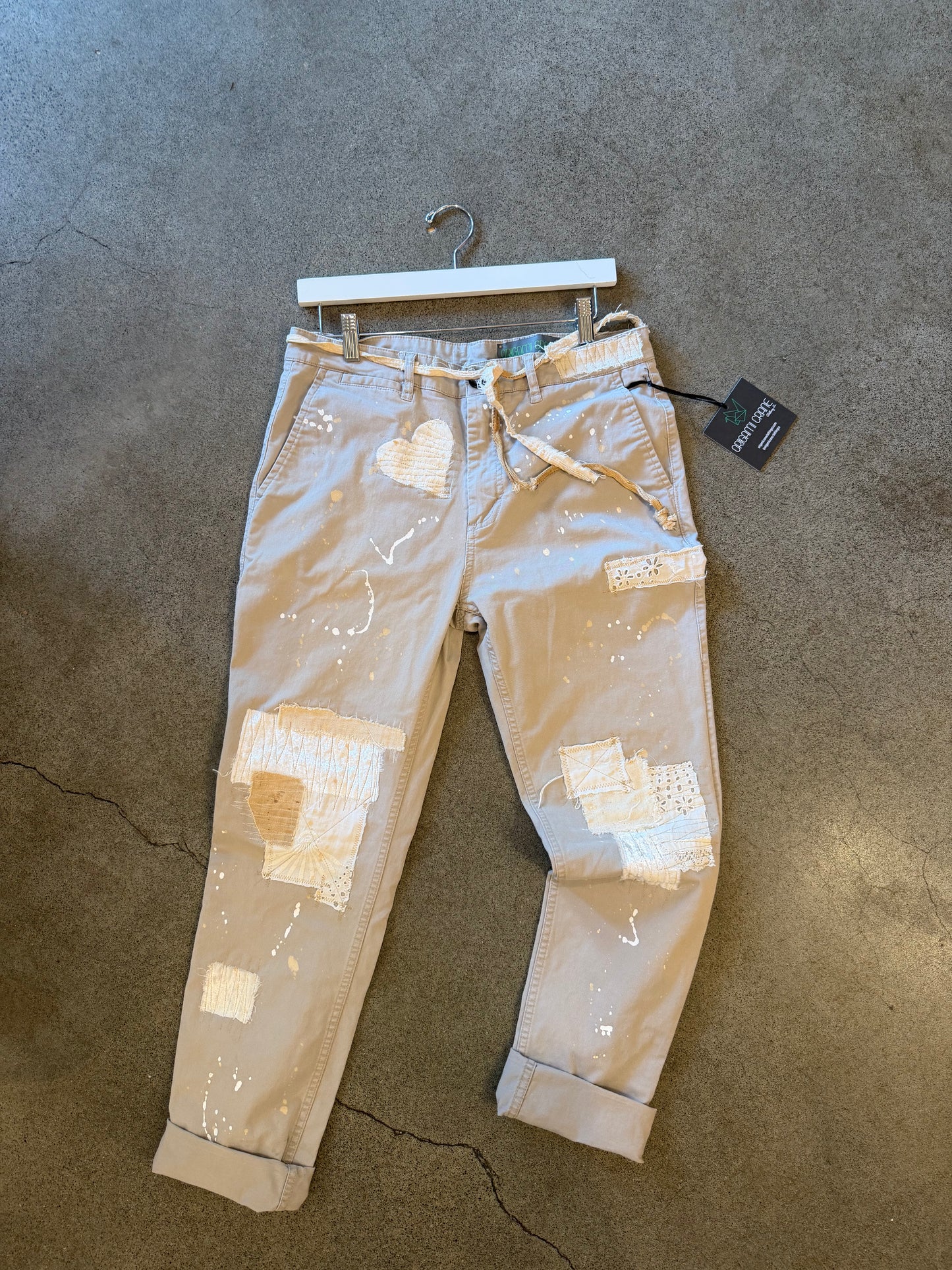 Origami Crane - Greige Chinos