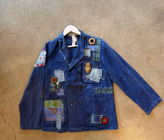 Origami Crane - Euro Workwear Jacket with Patches