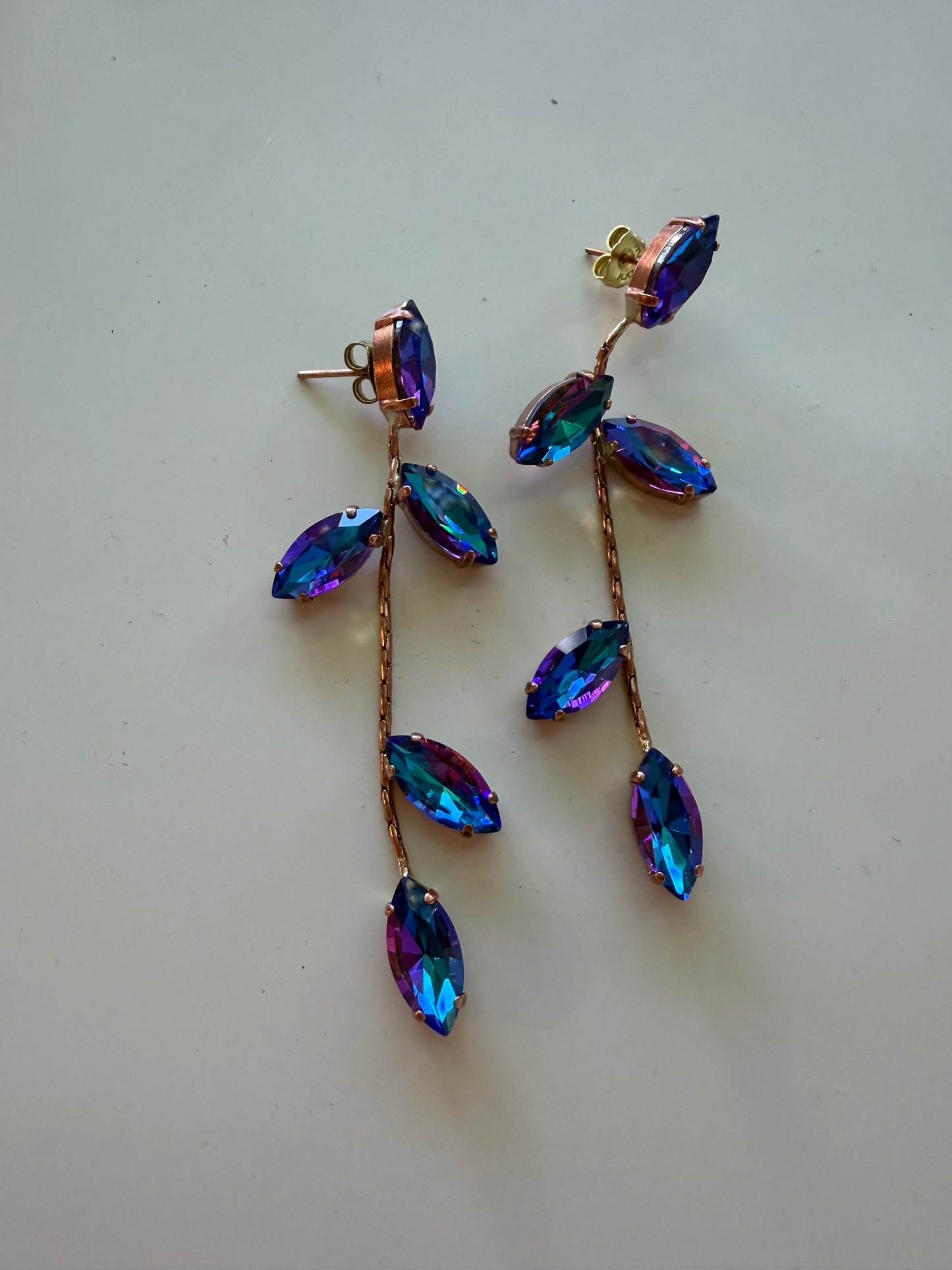Alba Bijoux- Leaf Drop Earrings  in several color options