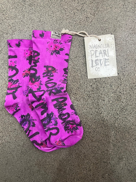 Magnolia Pearl - Love Amor Socks in Vie En Rose