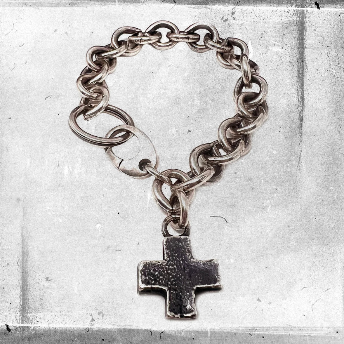 Shannon Koszyk - Sterling Silver Square Cross Bracelet