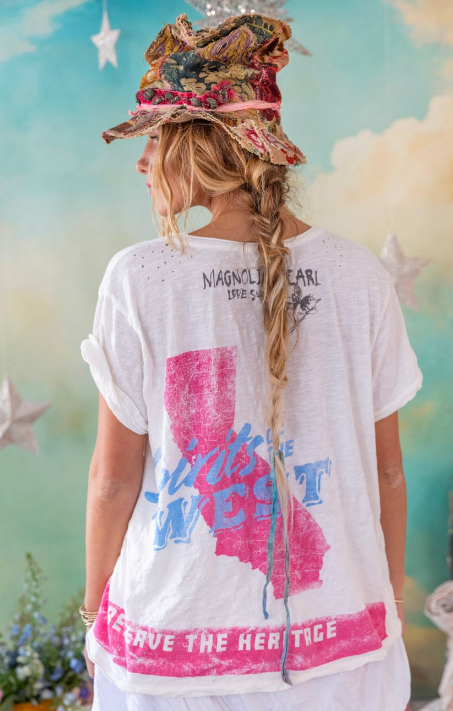 Magnolia Pearl - Malibu Rodeo  Tee in White