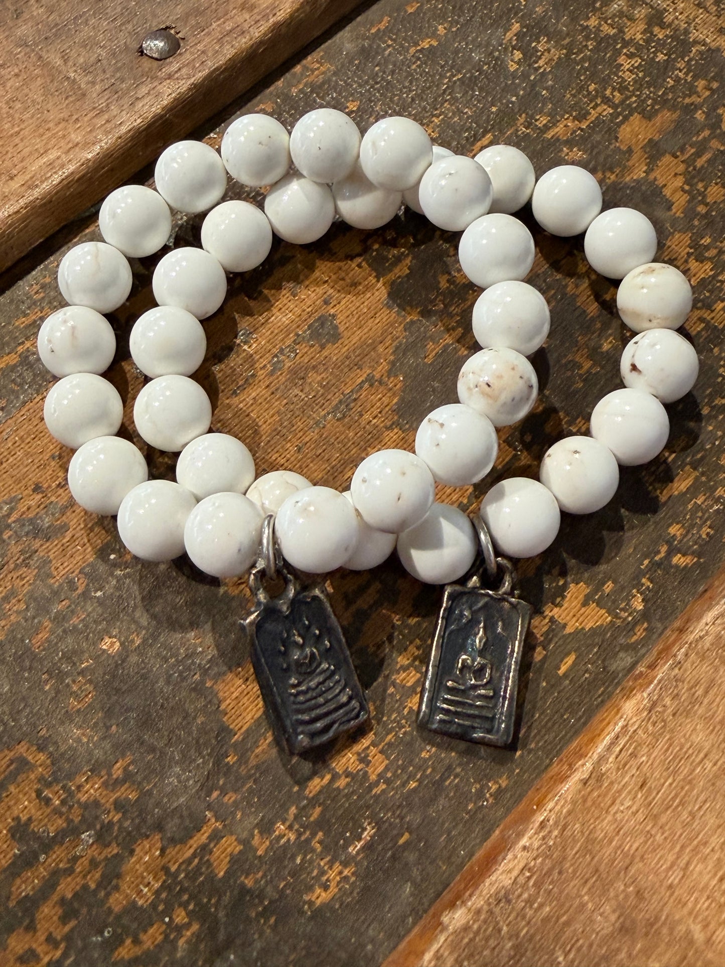 Shannon Koszyk - White Howlite Bracelets