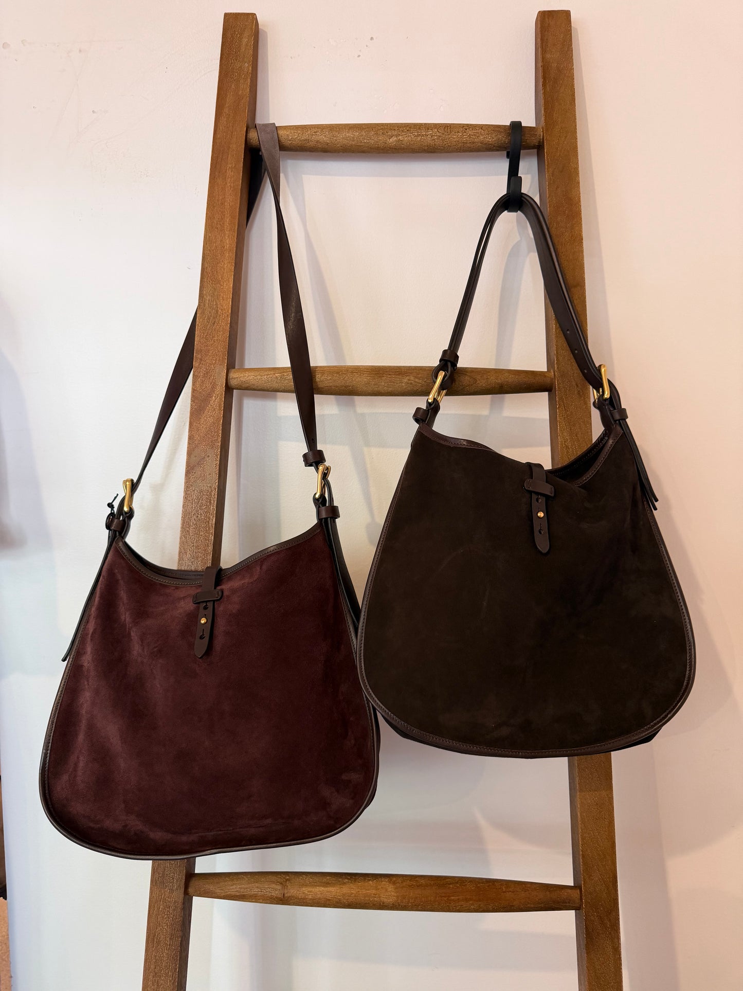 Massimo Palomba - Elodie Suede Tote in Ebano or Chianti