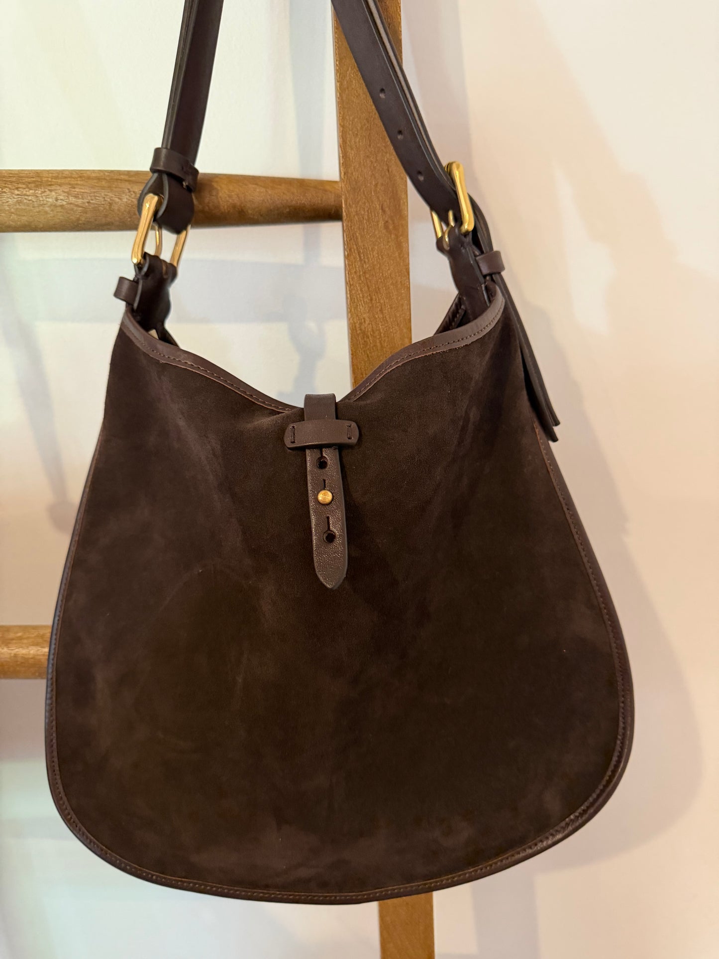 Massimo Palomba - Elodie Suede Tote in Ebano or Chianti