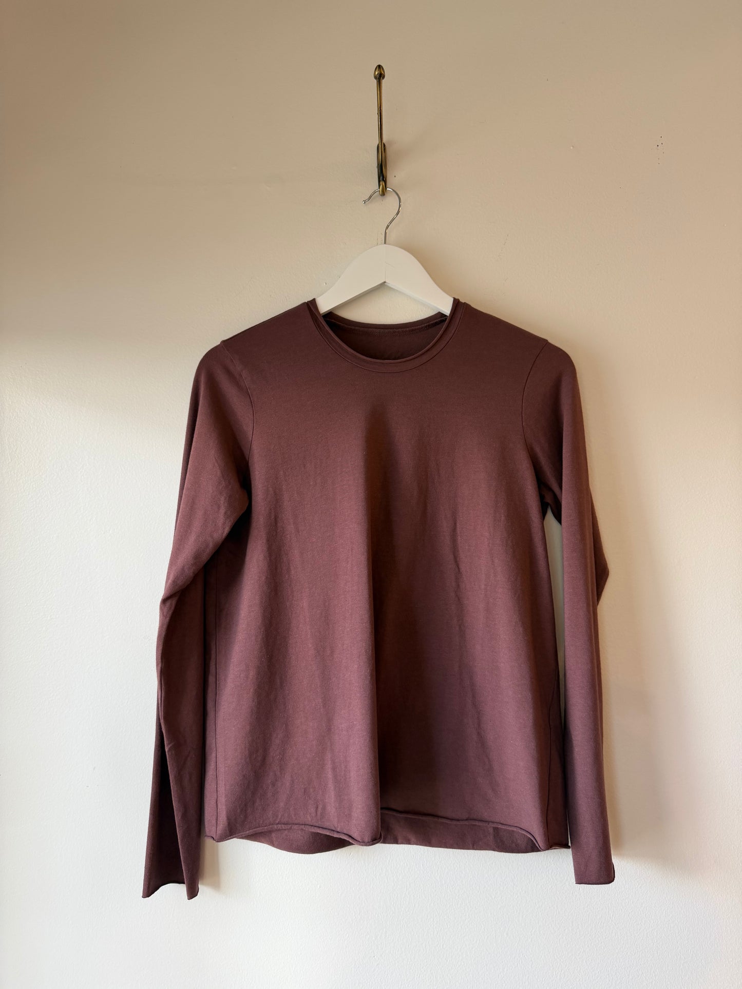 Labo Art- Long Sleeve Stretch Jersey Rolled Hem Tees in solid or stripe
