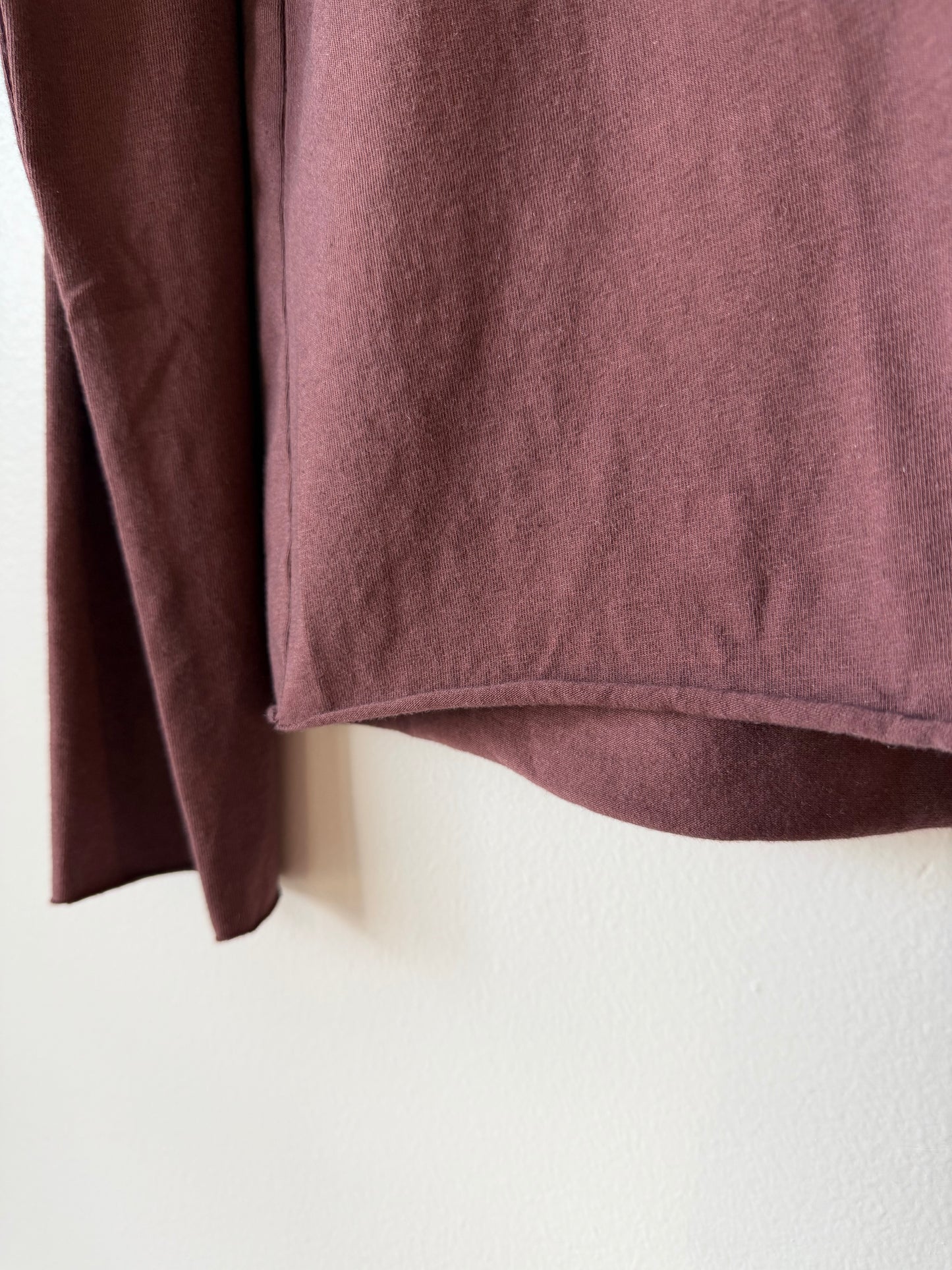 Labo Art- Long Sleeve Stretch Jersey Rolled Hem Tees in solid or stripe