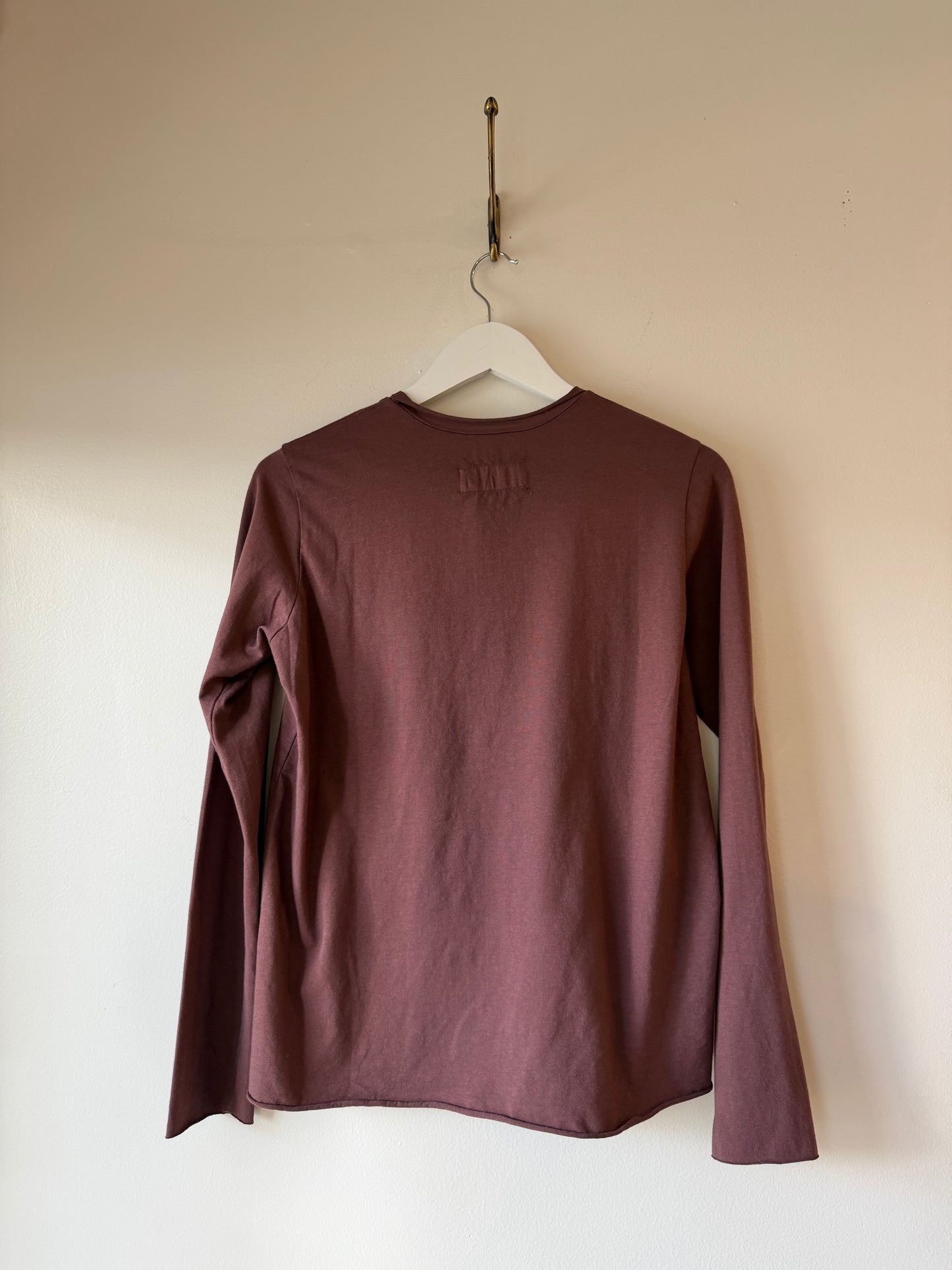 Labo Art- Long Sleeve Stretch Jersey Rolled Hem Tees in solid or stripe