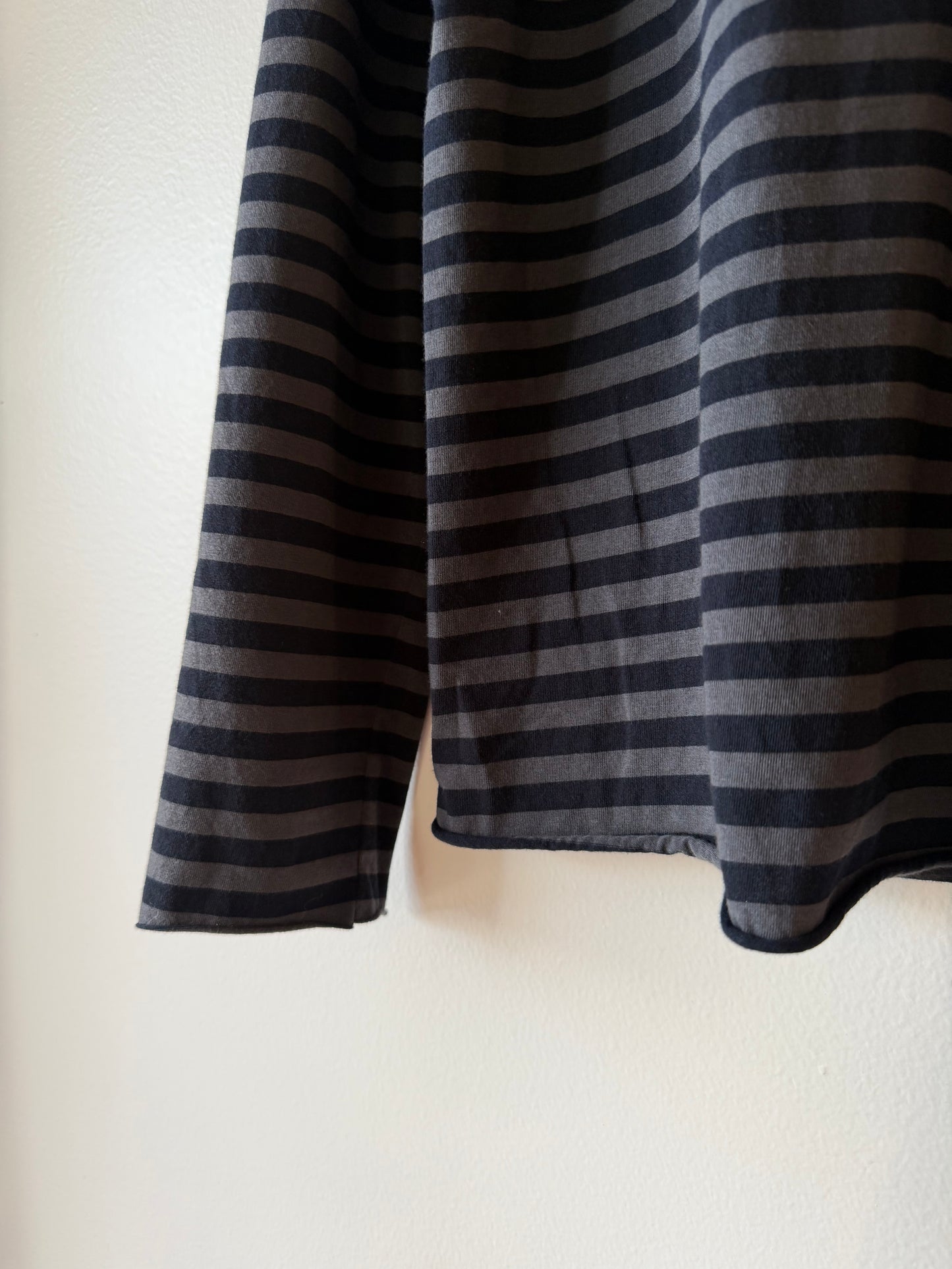 Labo Art- Long Sleeve Stretch Jersey Rolled Hem Tees in solid or stripe