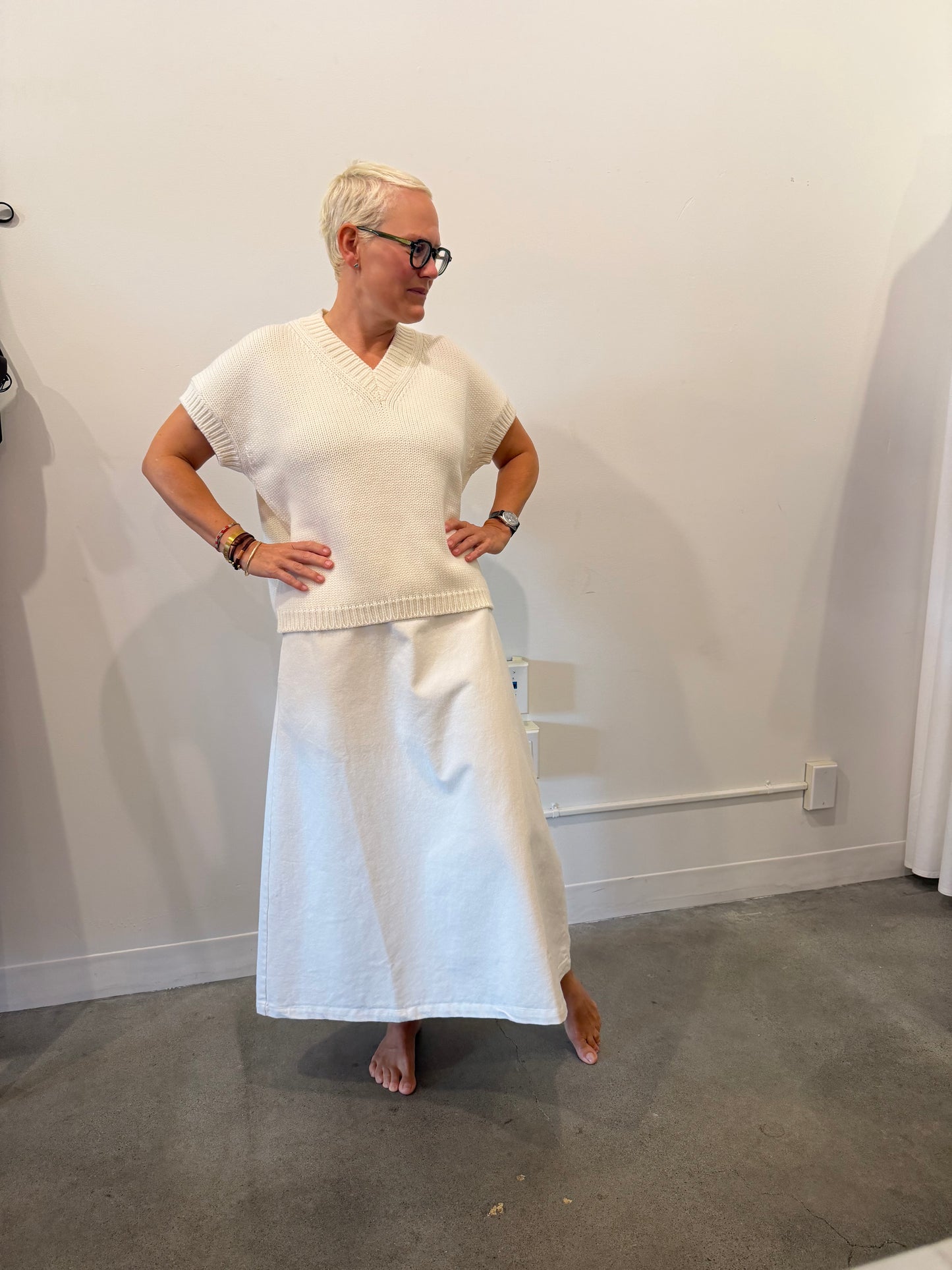 Labo Art-  Gonna Carta, Winter White  Skirt