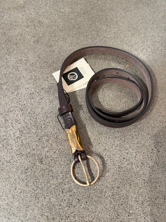 Massimo Palomba - Bronze Envelope Belt in Dark Brown size 85