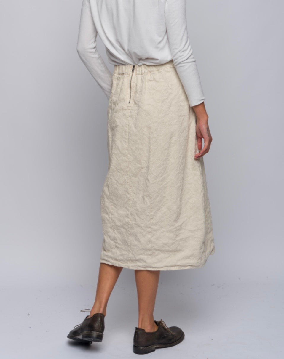 Hannoh Wessel - Skirt Juliette in Winter White Cotton Twill