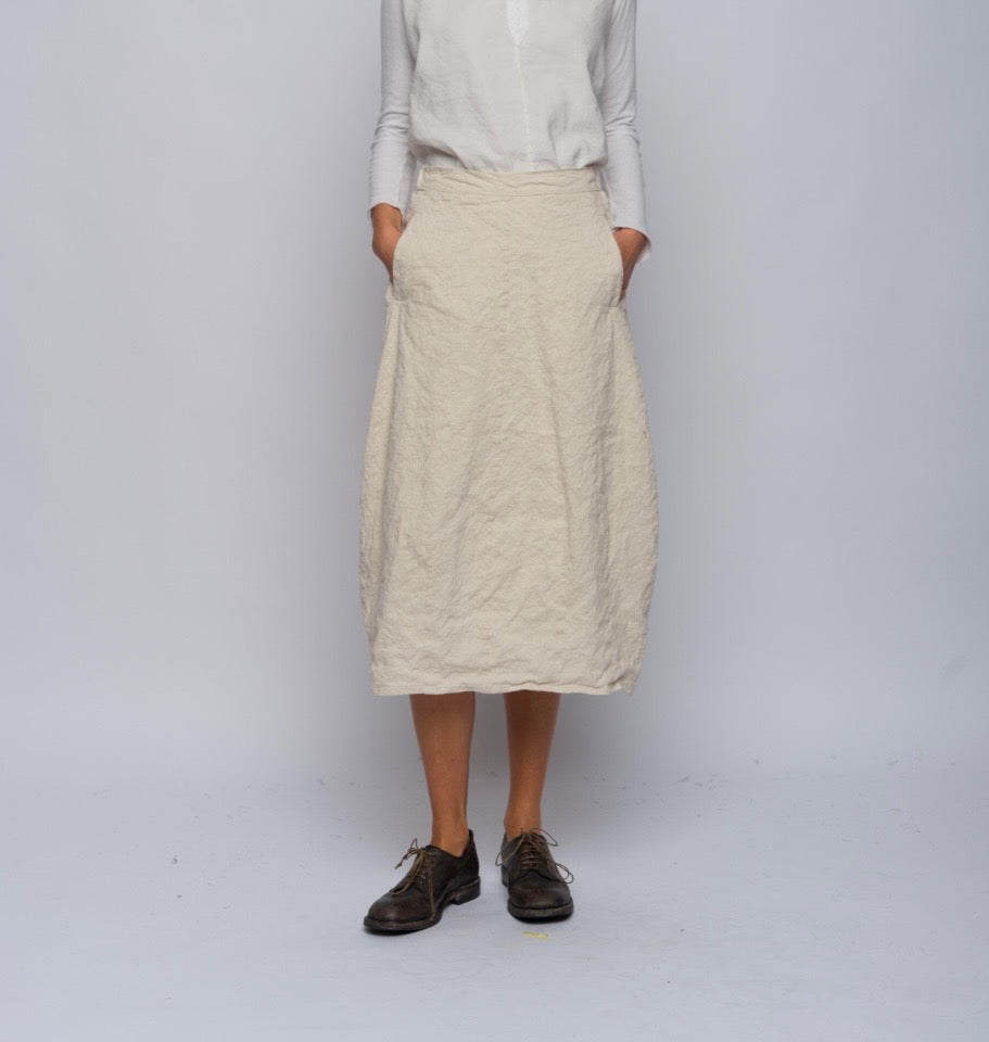 Hannoh Wessel - Skirt Juliette in Winter White Cotton Twill